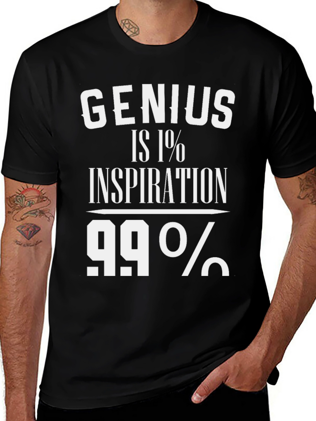 Genius Inspiration T-Shirt - Black Graphic Tee