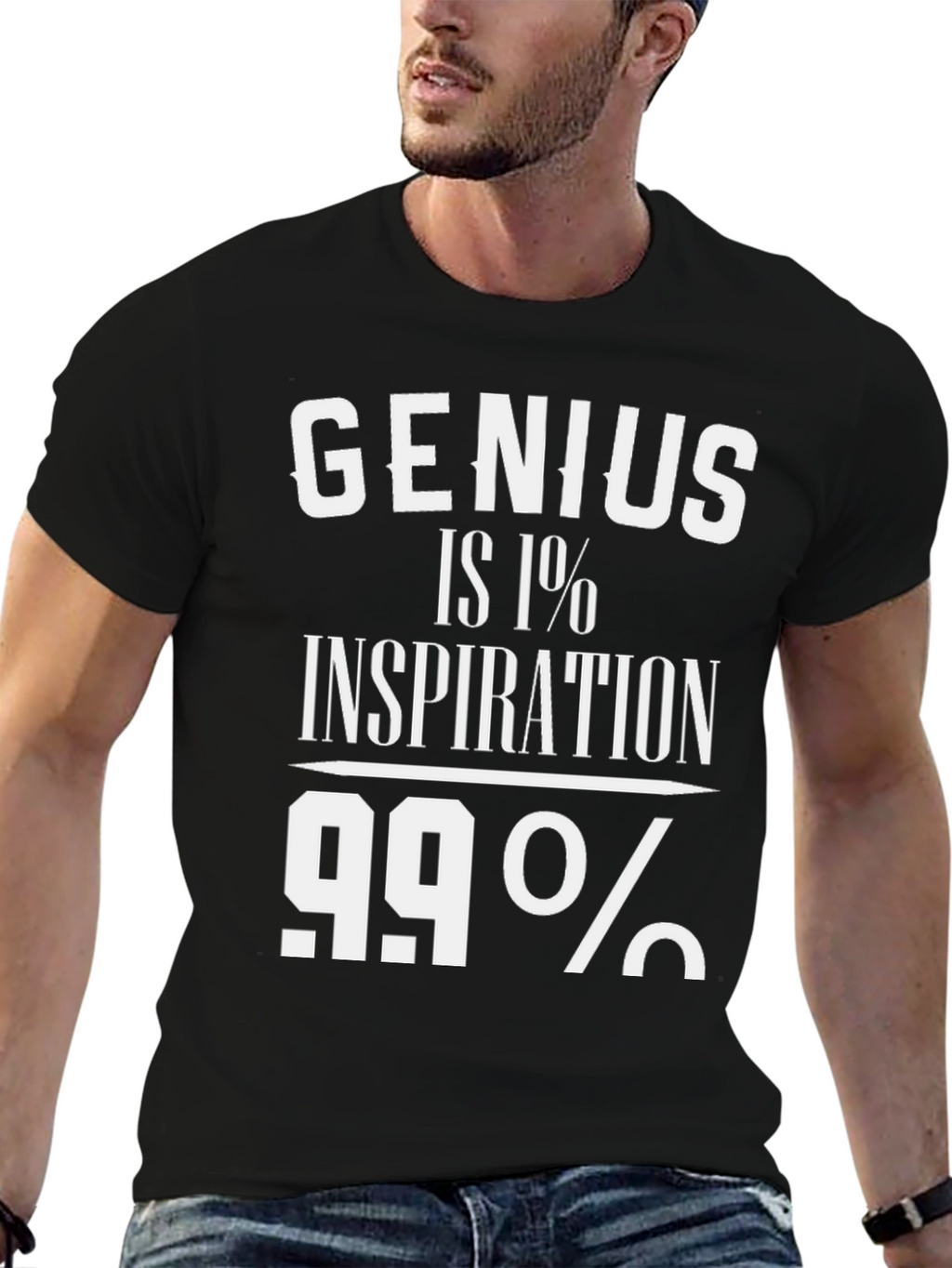 Genius Inspiration T-Shirt - Black Graphic Tee