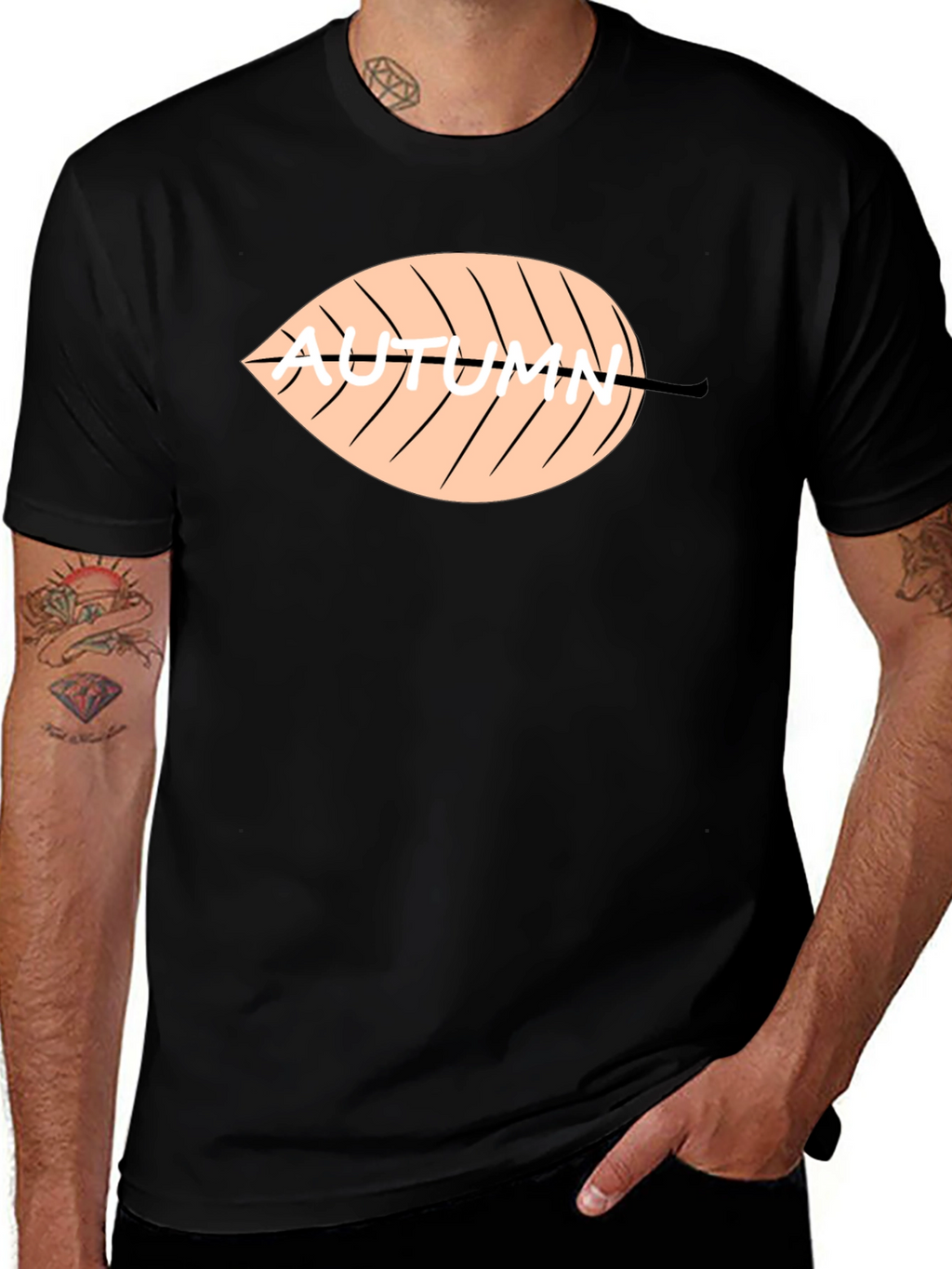 Autumn Leaf Graphic Tee - Stylish Fall Season Shirt