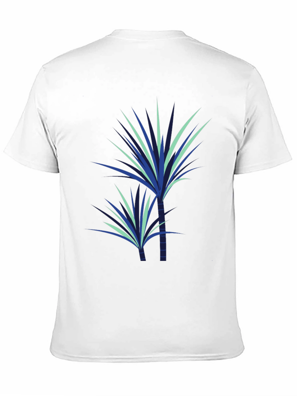 Stylish Plant Graphic Tee - Black