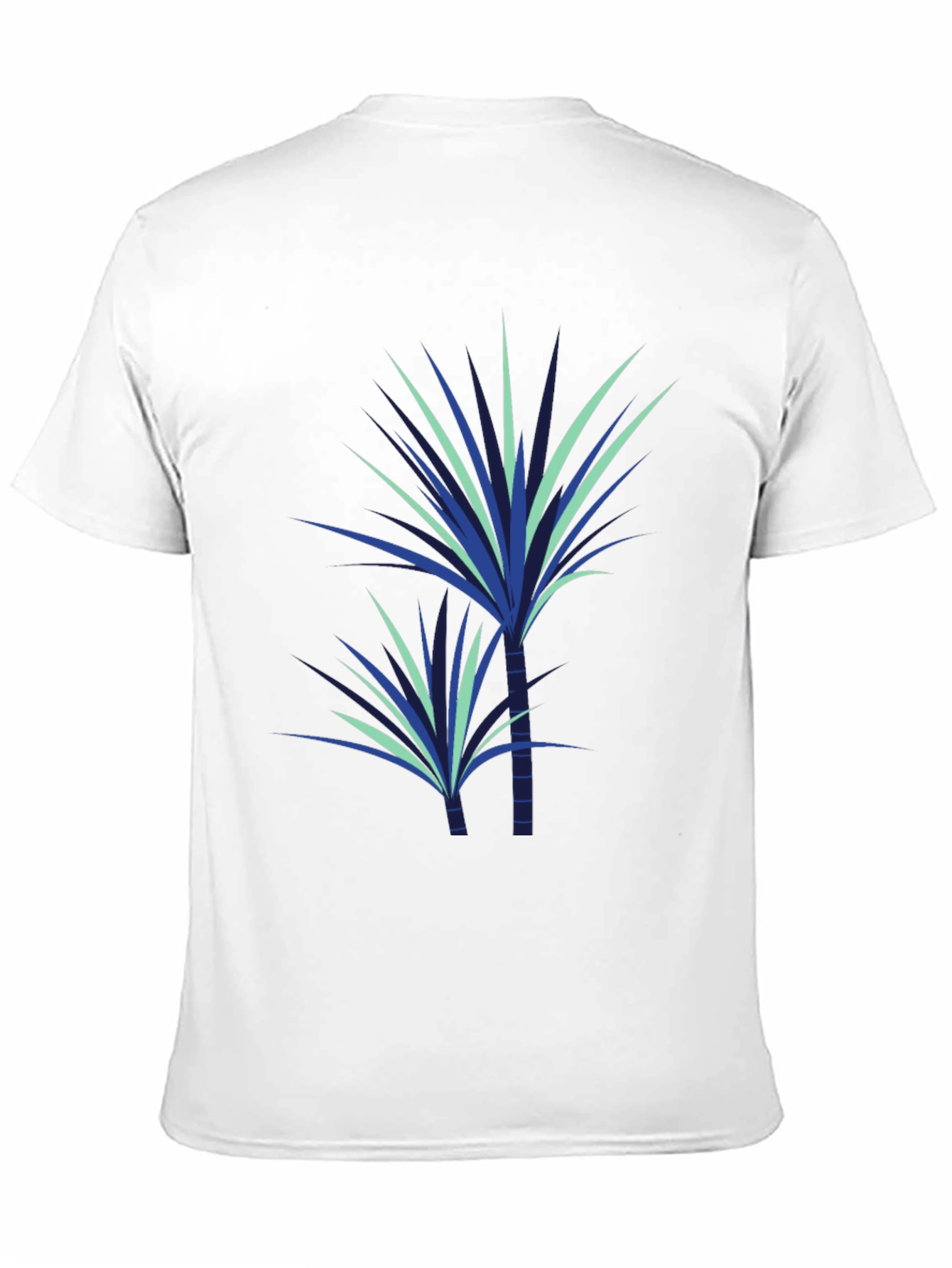 Stylish Plant Graphic Tee - Black