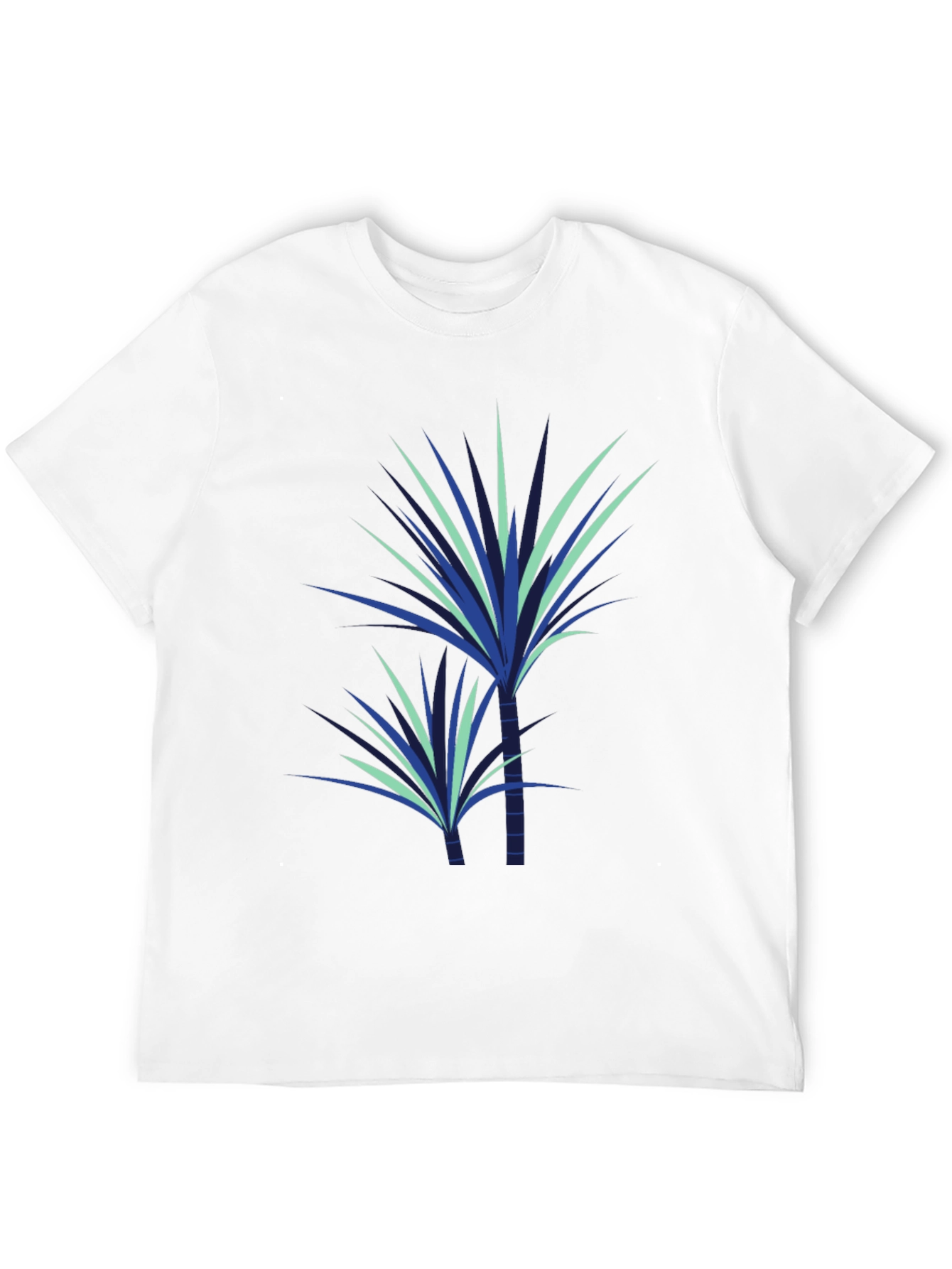 Stylish Plant Graphic Tee - Black