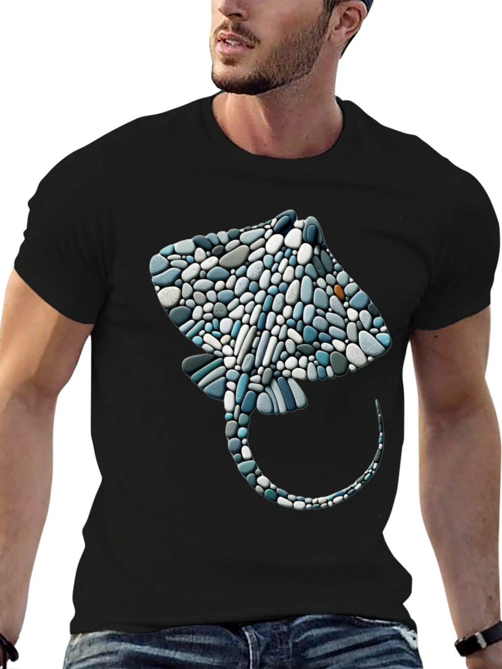 Stingray Pebble Art Graphic Tee