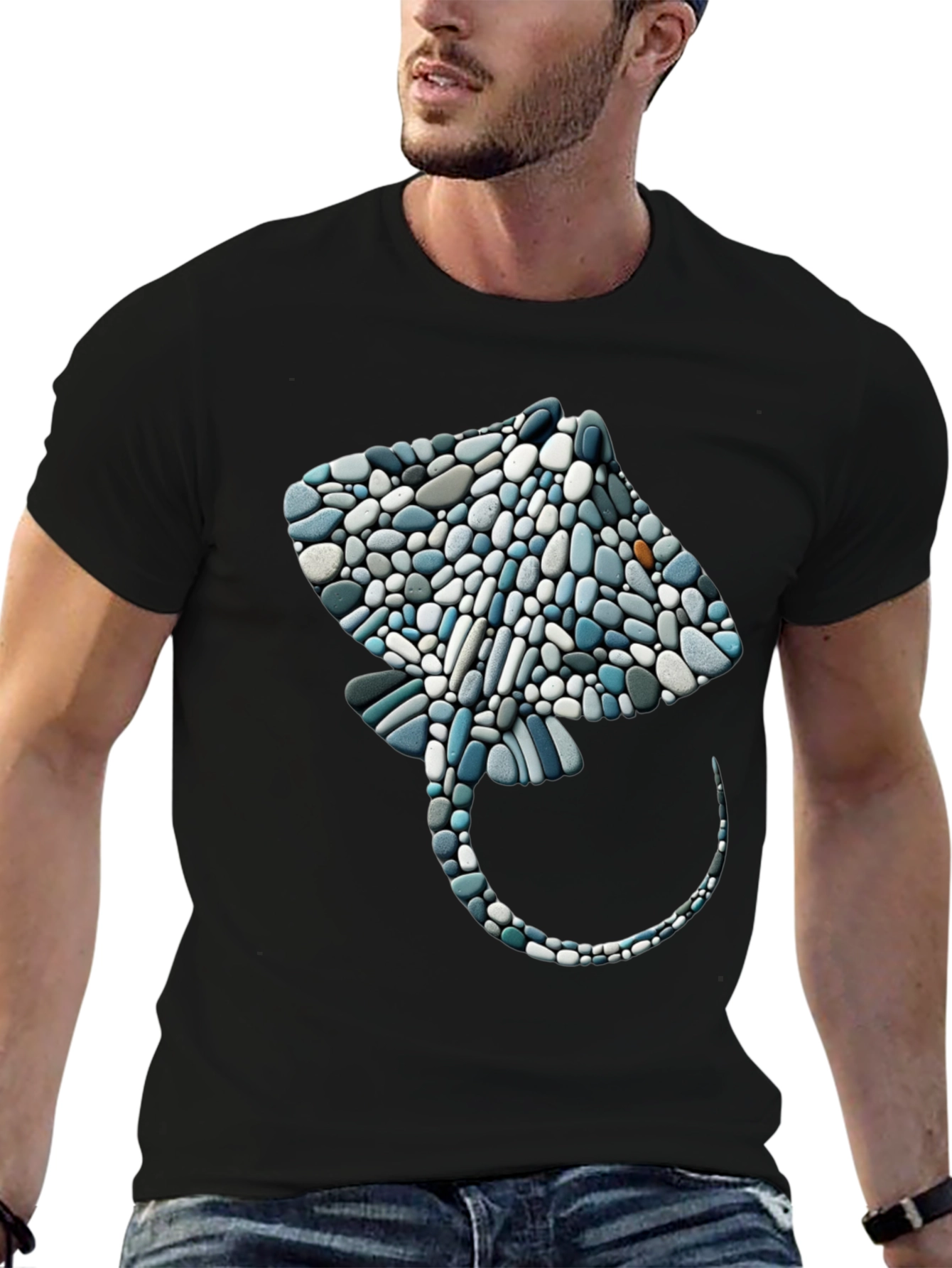 Stingray Pebble Art Graphic Tee