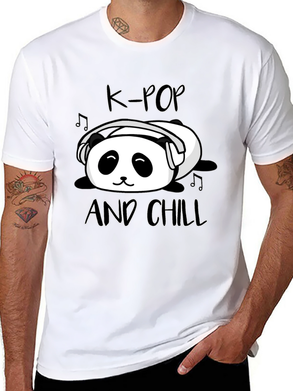K-Pop and Chill Panda T-Shirt