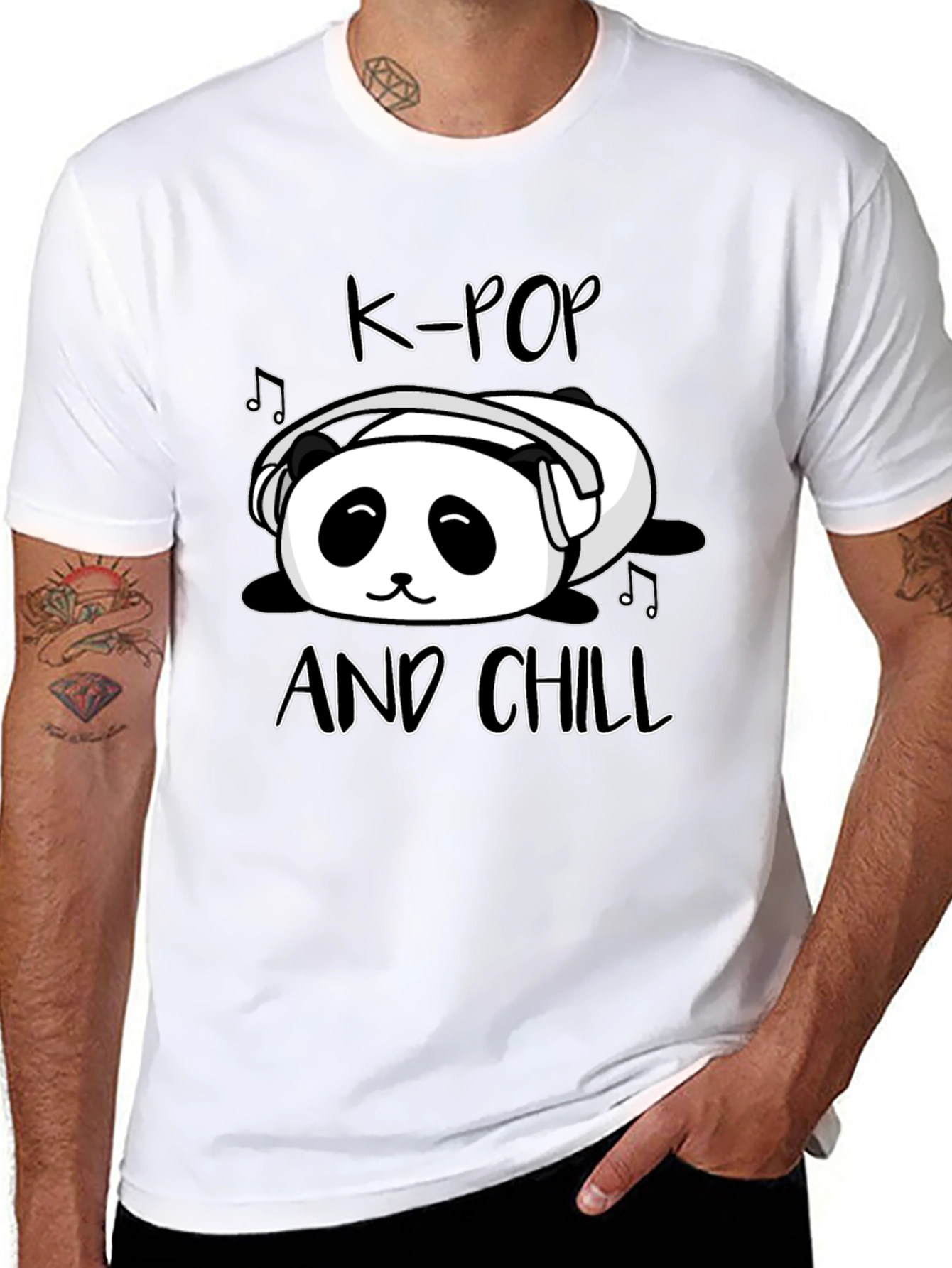 K-Pop and Chill Panda T-Shirt