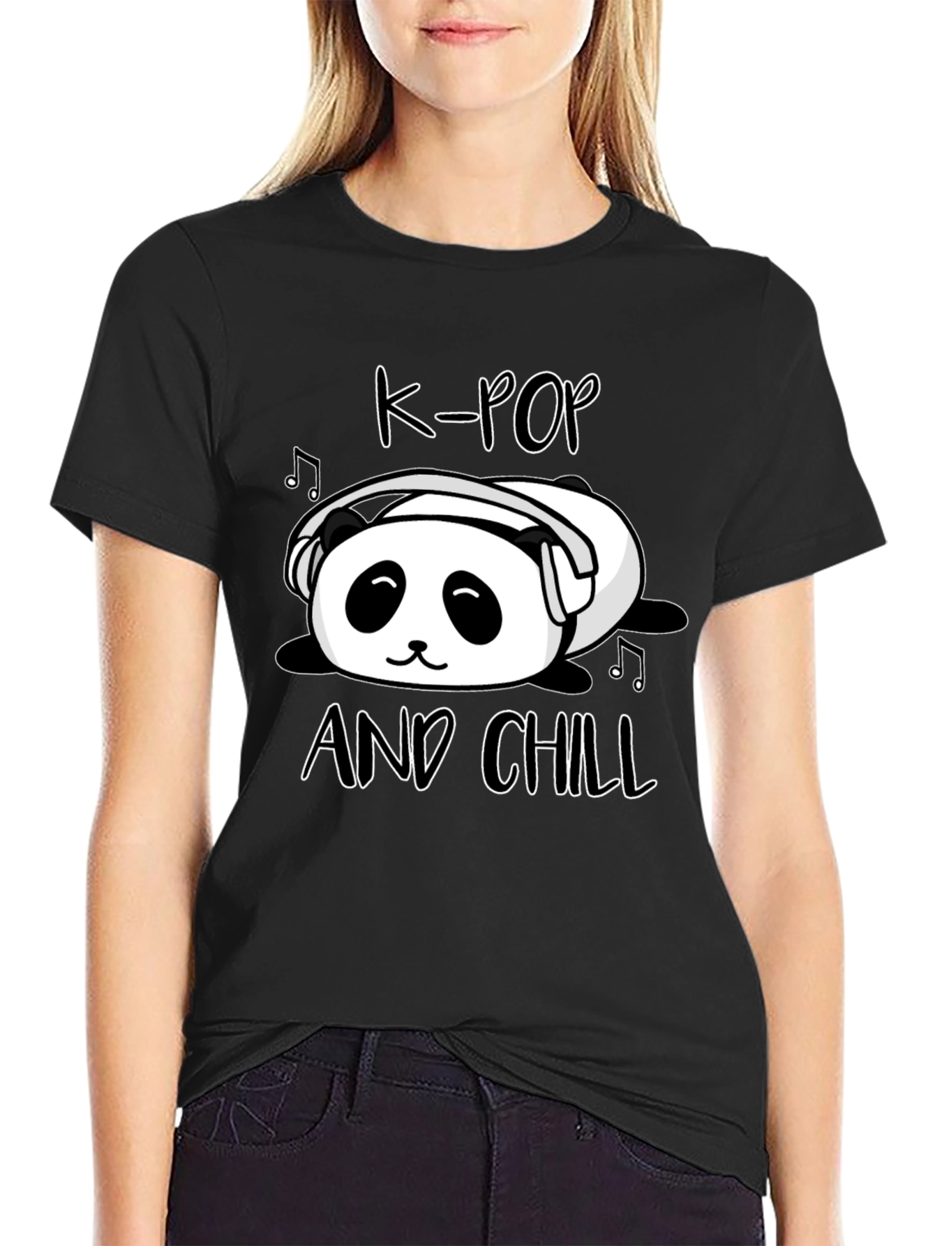 K-Pop and Chill Panda T-Shirt