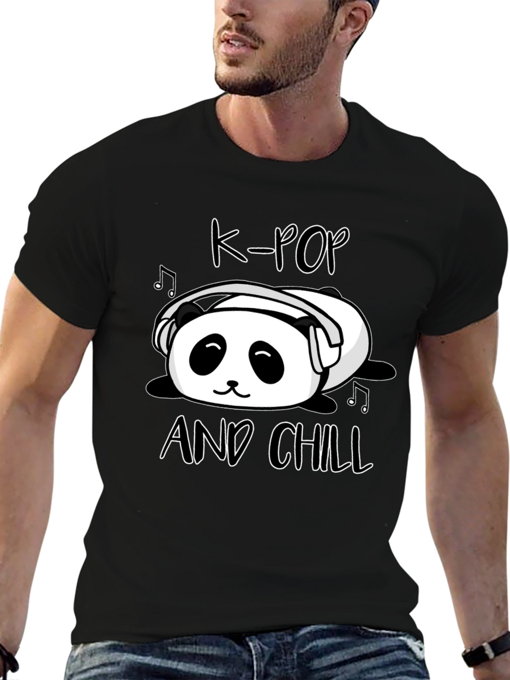 K-Pop and Chill Panda T-Shirt