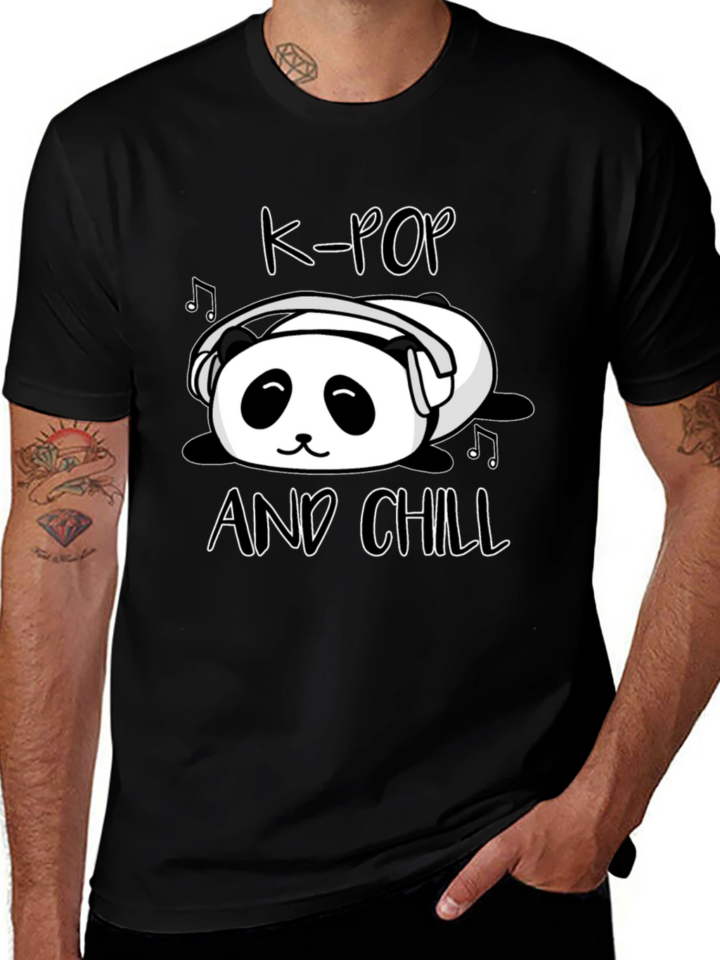 K-Pop and Chill Panda T-Shirt