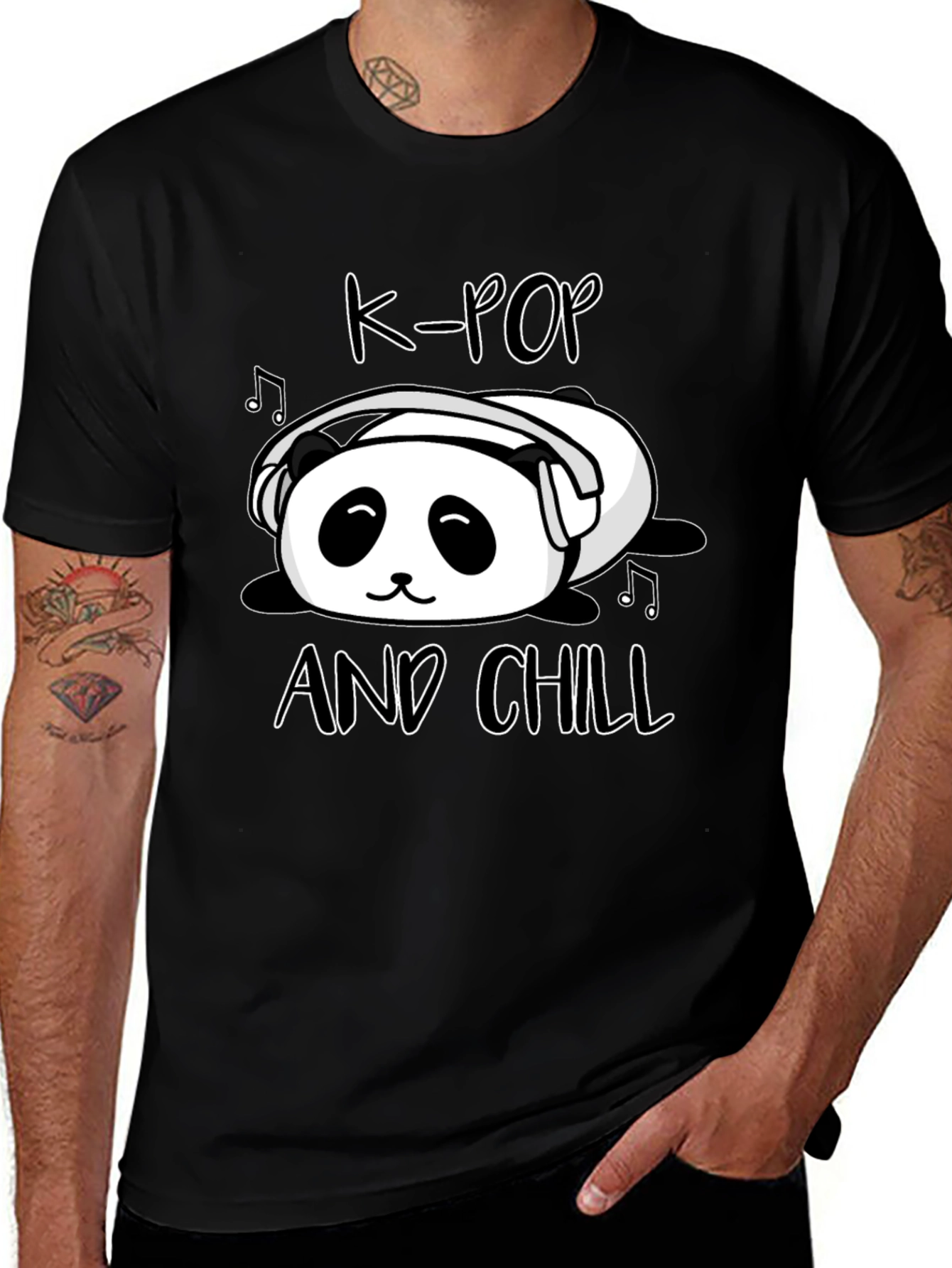 K-Pop and Chill Panda T-Shirt