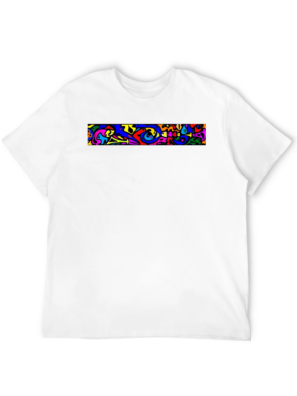Vivid Abstract Art Black T-Shirt
