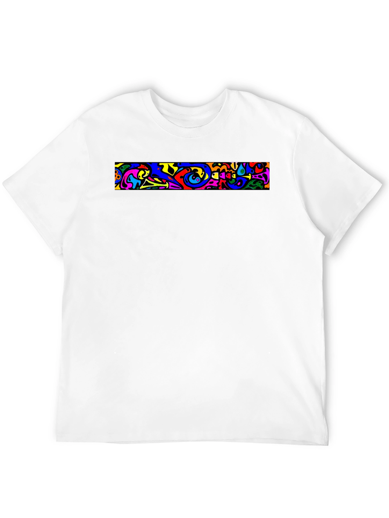 Vivid Abstract Art Black T-Shirt
