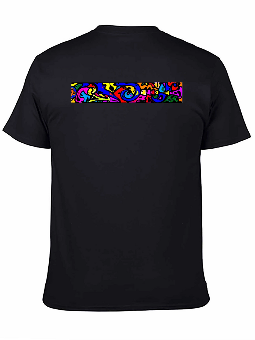 Vivid Abstract Art Black T-Shirt