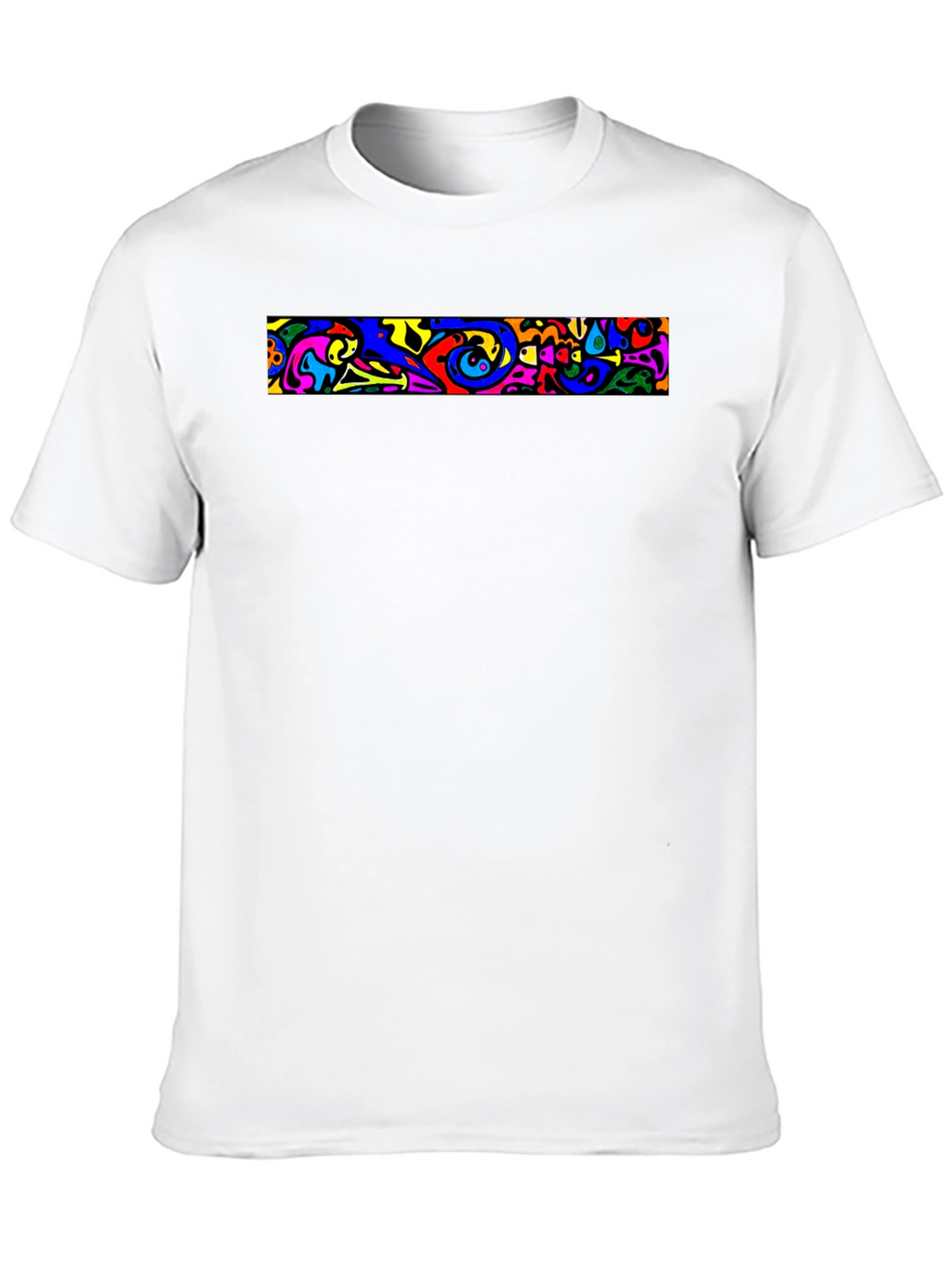 Vivid Abstract Art Black T-Shirt
