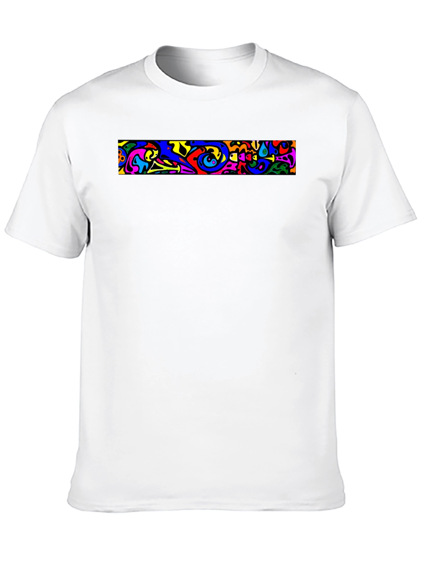 Vivid Abstract Art Black T-Shirt