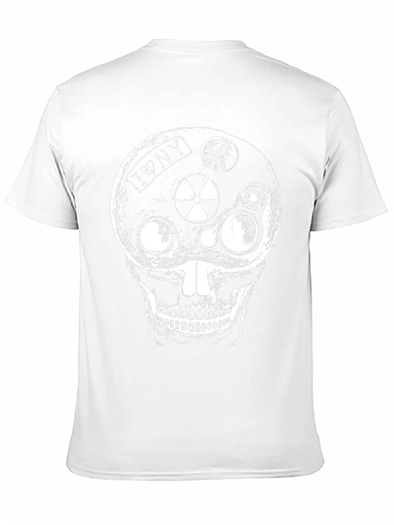 Skull Graphic Tee - I Love NY Peace & Radiation