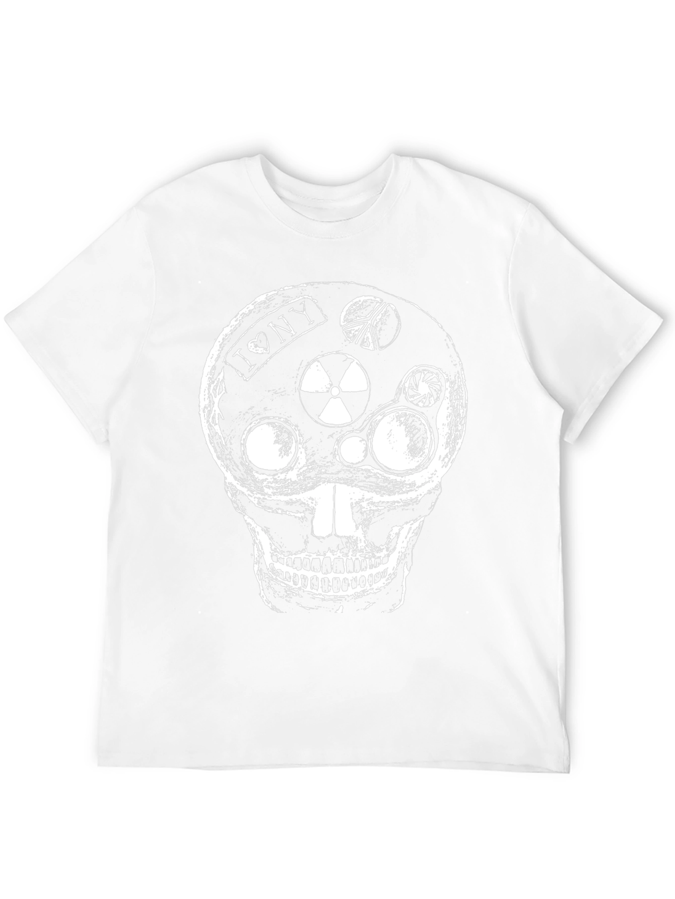 Skull Graphic Tee - I Love NY Peace & Radiation