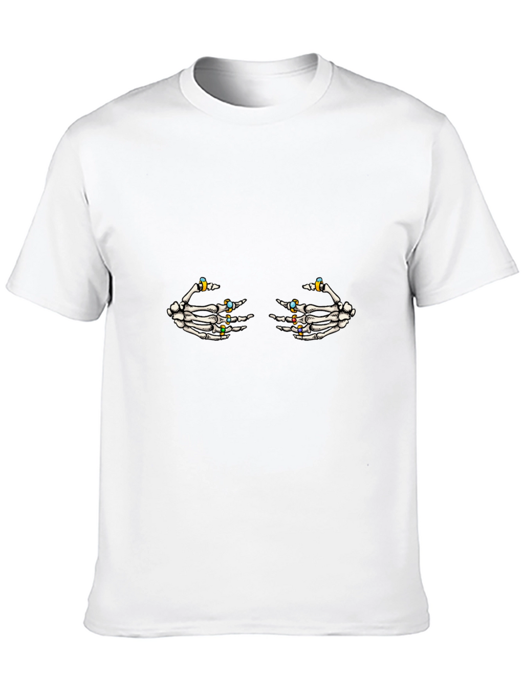 Skeleton Hands Graphic Tee - Black