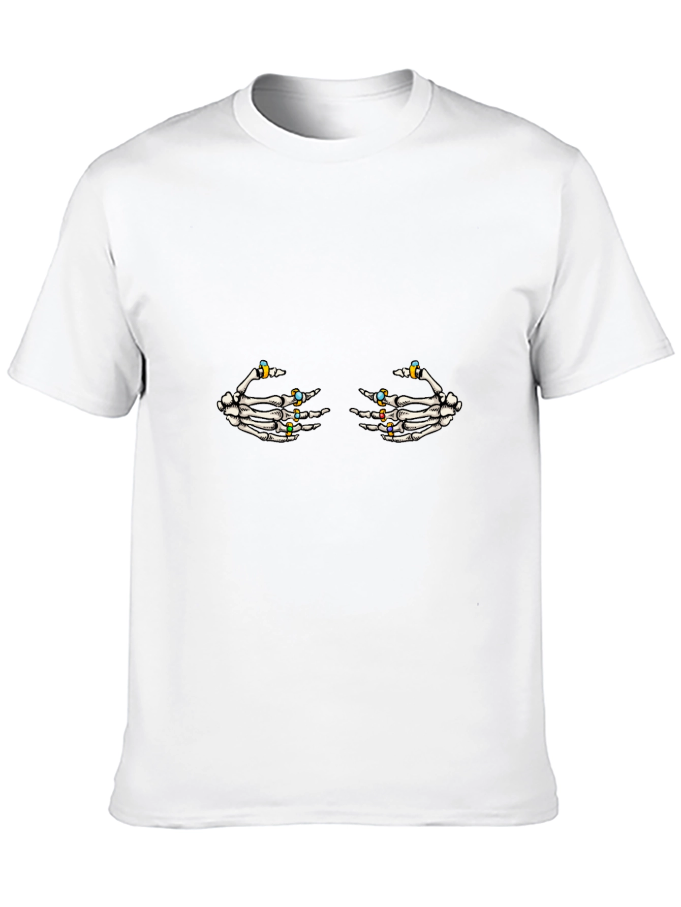 Skeleton Hands Graphic Tee - Black
