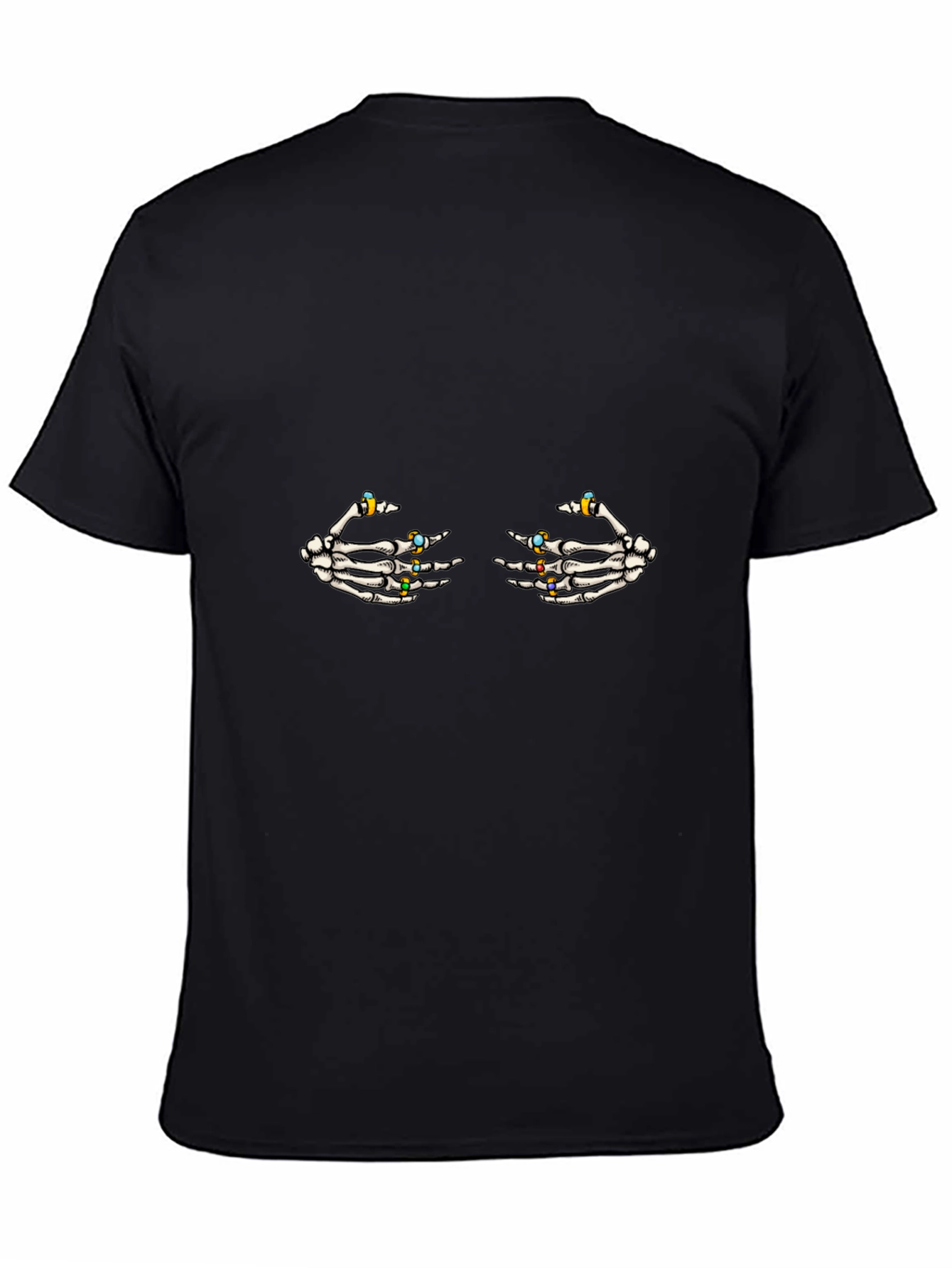 Skeleton Hands Graphic Tee - Black