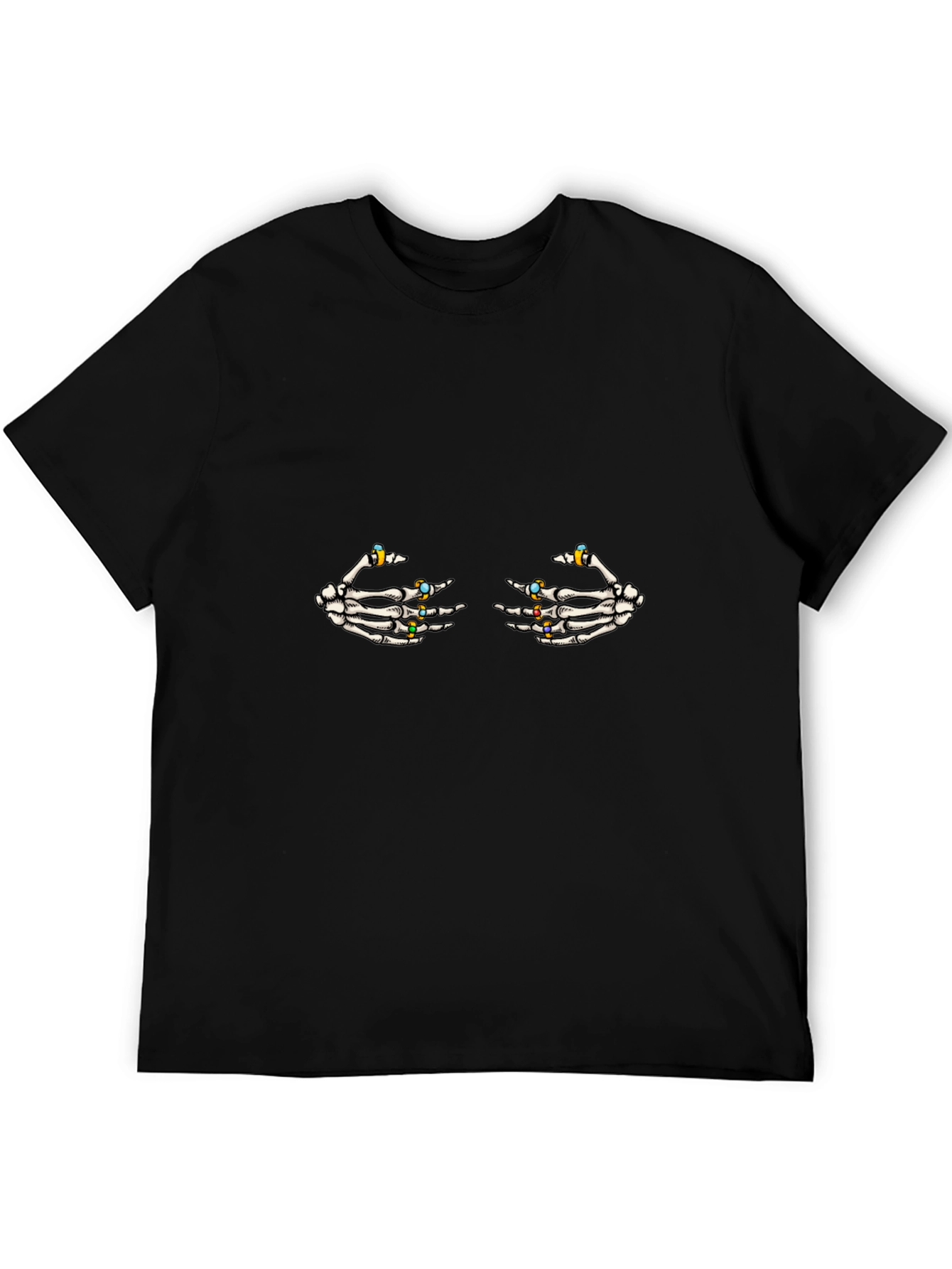 Skeleton Hands Graphic Tee - Black