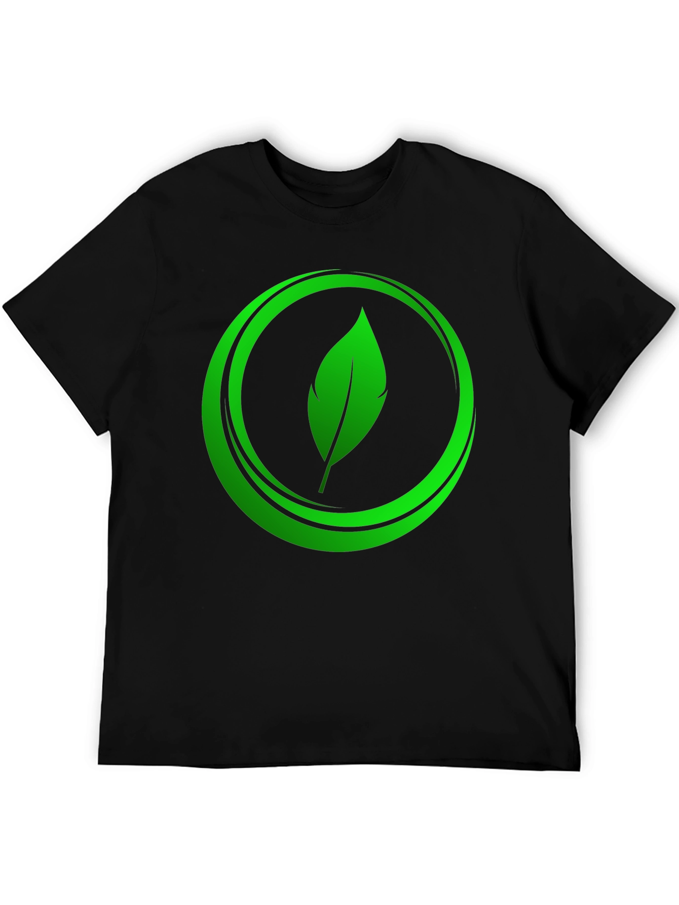 Eco-Friendly Leaf Logo Graphic Tee
