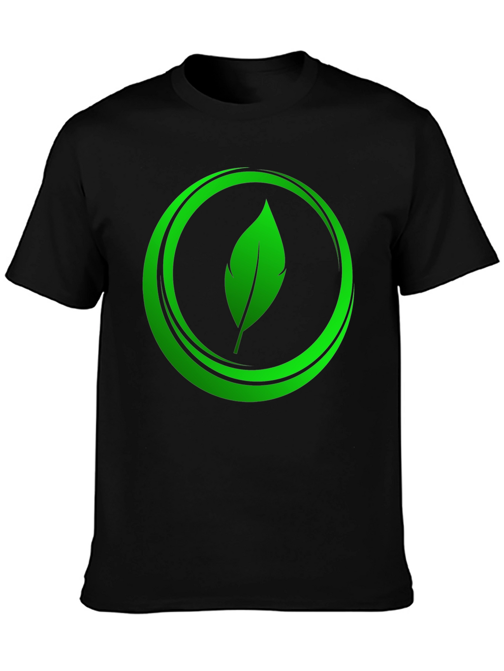 Eco-Friendly Leaf Logo Graphic Tee