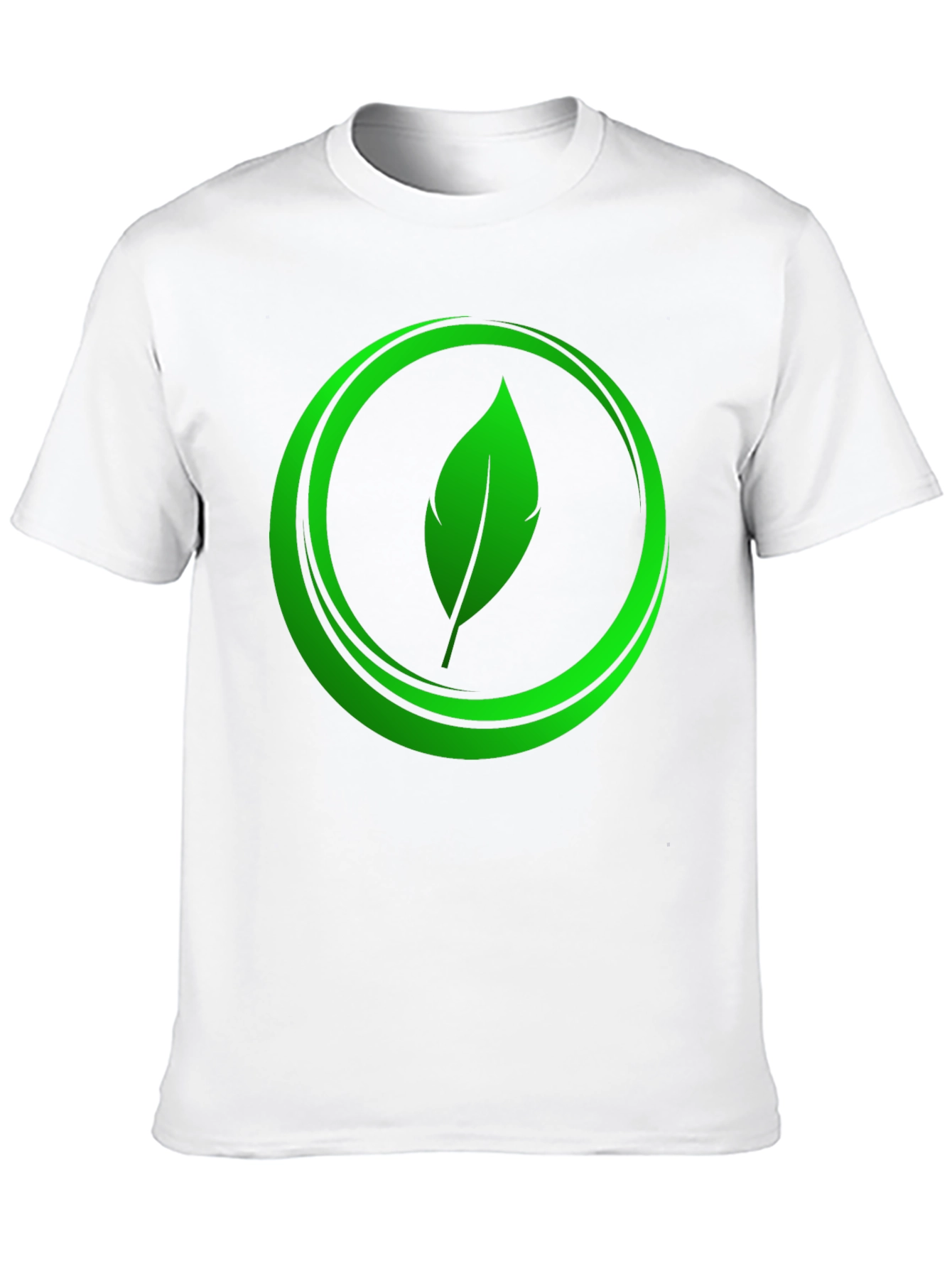 Eco-Friendly Leaf Logo Graphic Tee