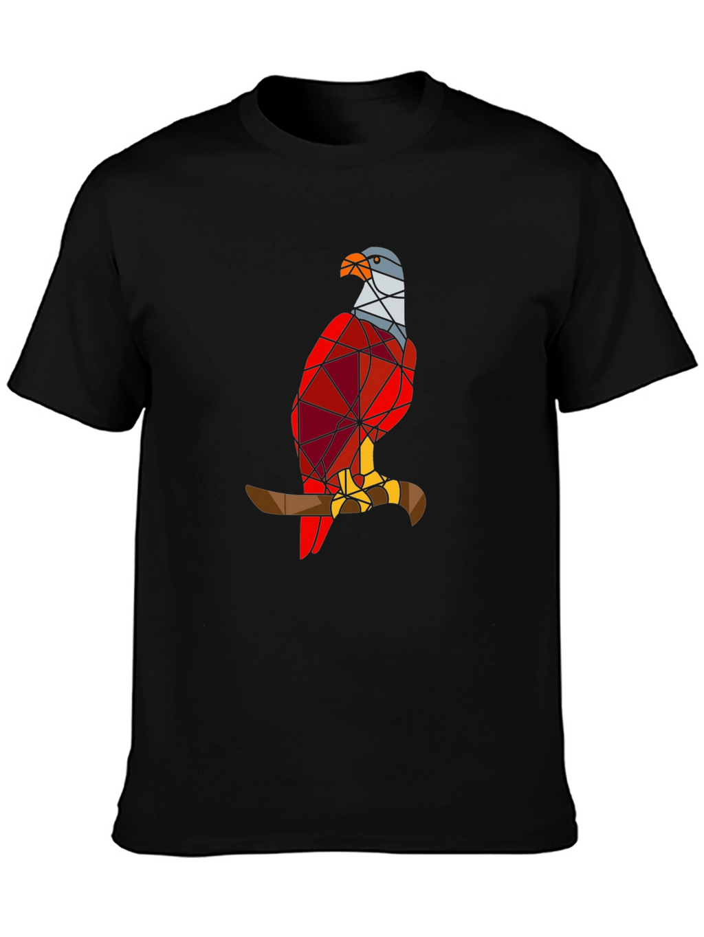 Geometric Eagle Graphic Tee - Stylish Bird Design T-Shirt