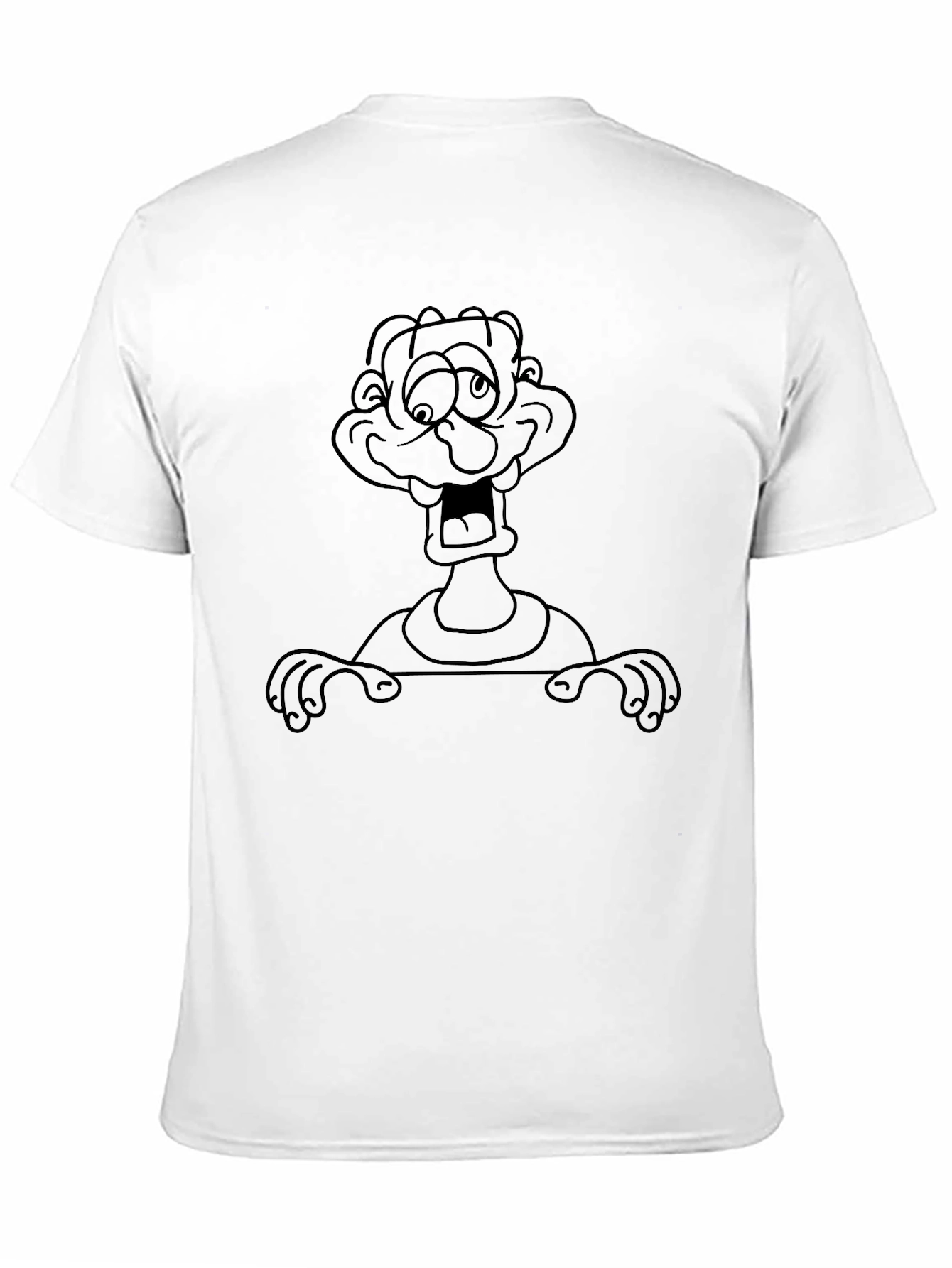 Cartoon Man Black T-Shirt