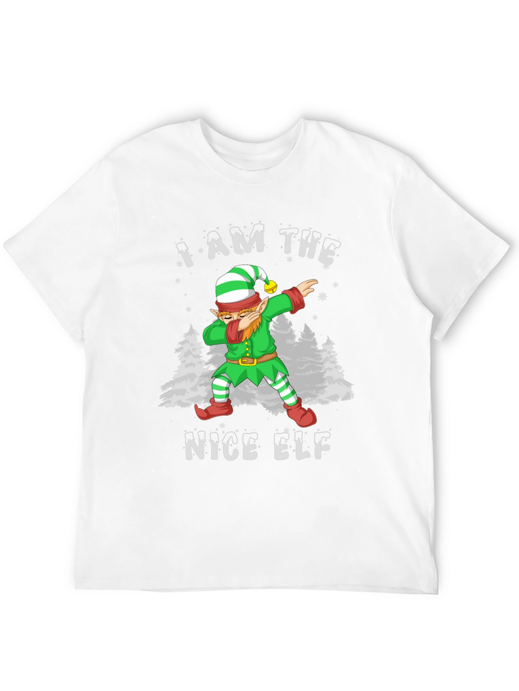 Nice Elf Dabbing Christmas T-Shirt - Holiday Apparel