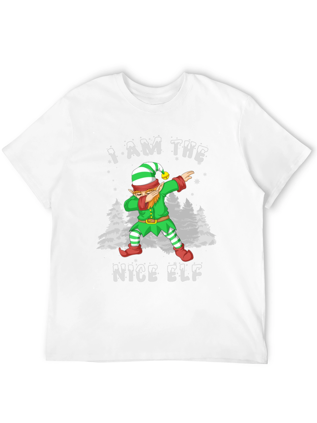 Nice Elf Dabbing Christmas T-Shirt - Holiday Apparel