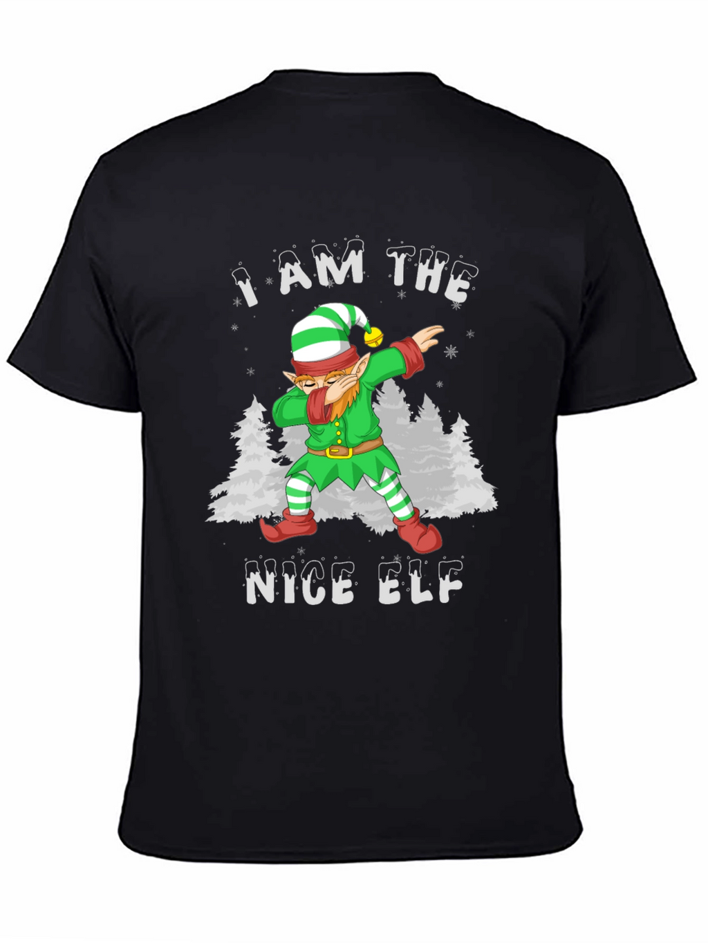 Nice Elf Dabbing Christmas T-Shirt - Holiday Apparel