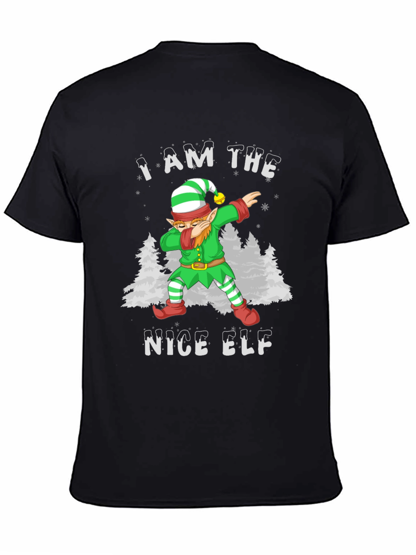 Nice Elf Dabbing Christmas T-Shirt - Holiday Apparel