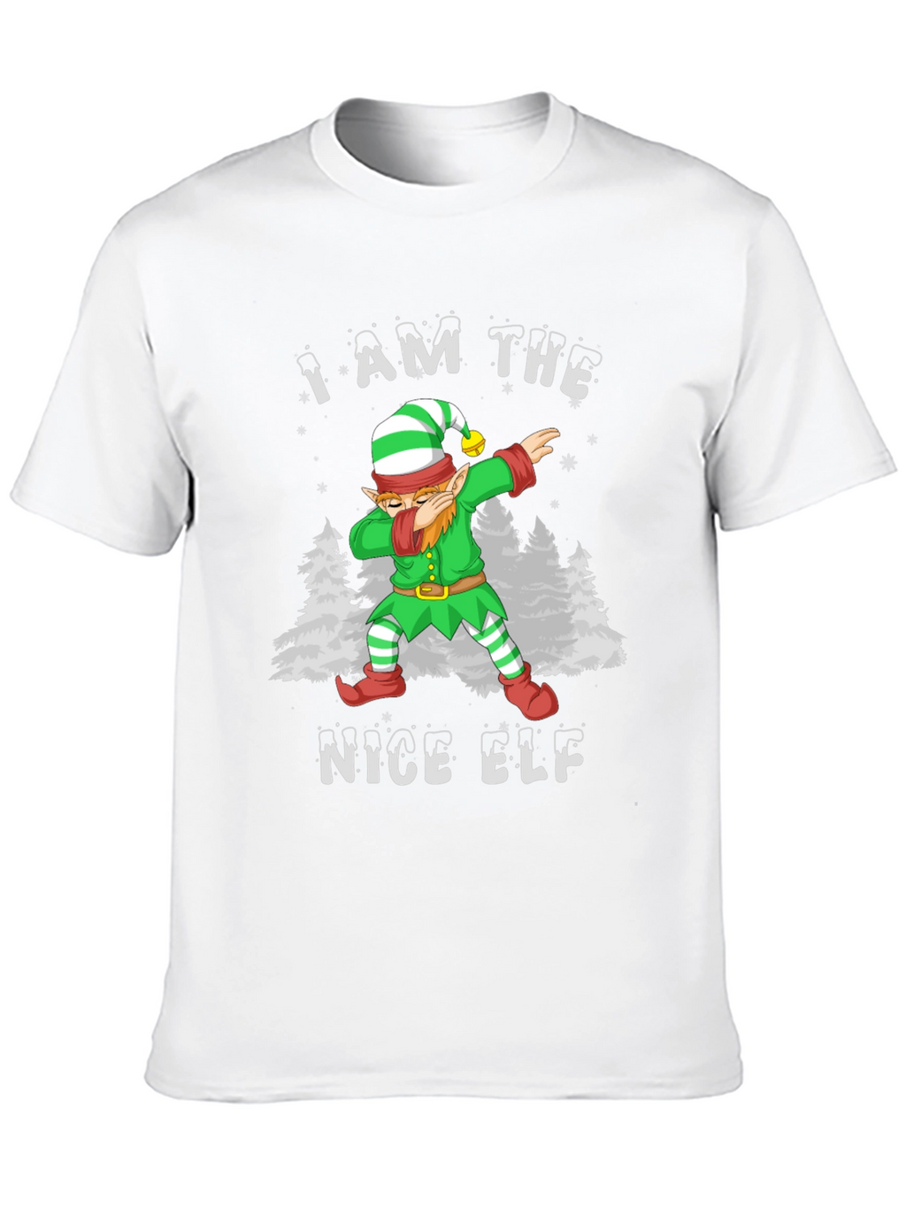 Nice Elf Dabbing Christmas T-Shirt - Holiday Apparel
