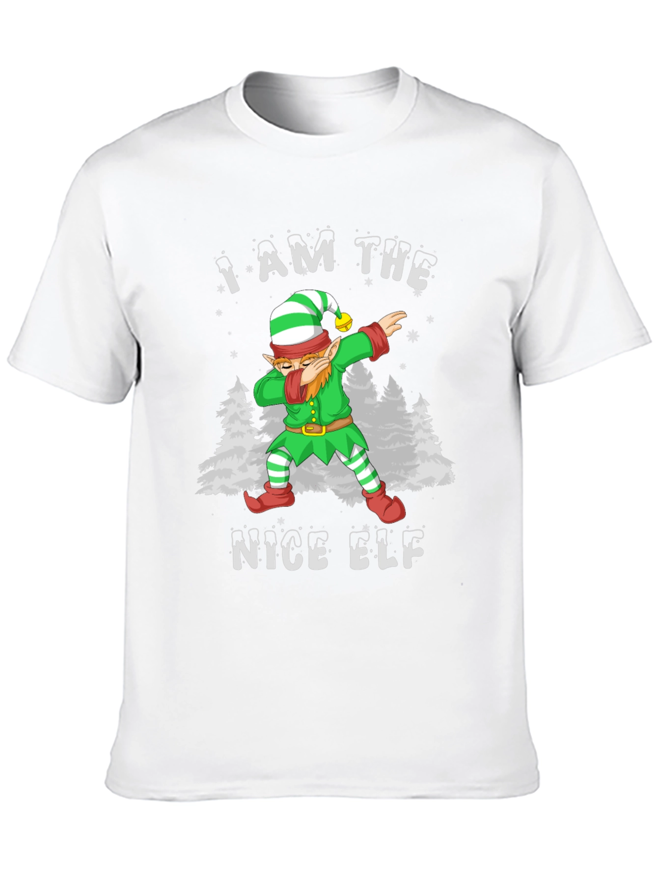 Nice Elf Dabbing Christmas T-Shirt - Holiday Apparel