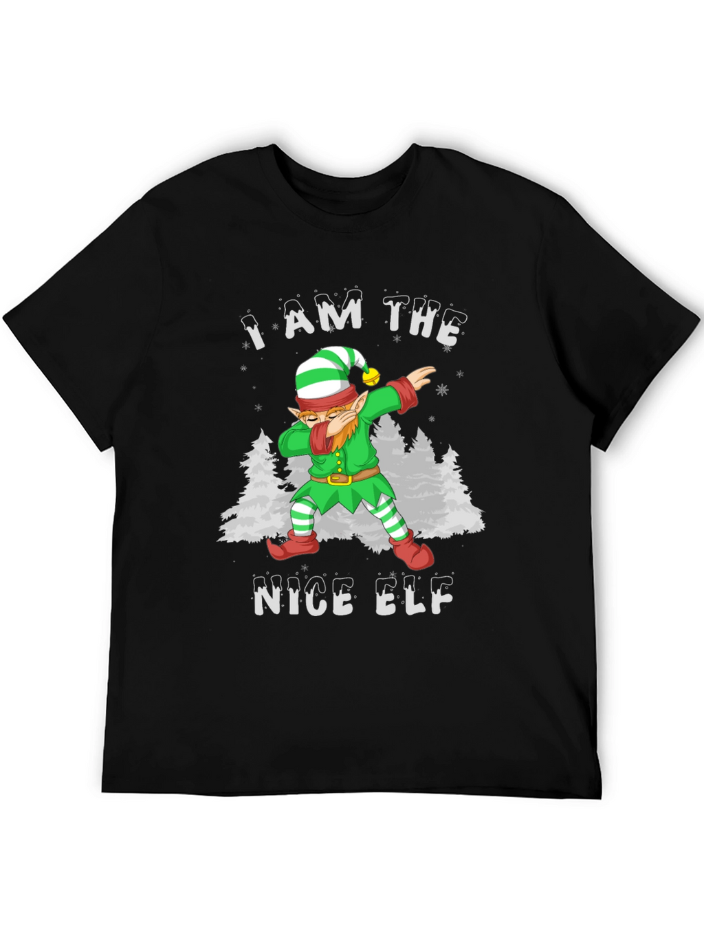 Nice Elf Dabbing Christmas T-Shirt - Holiday Apparel