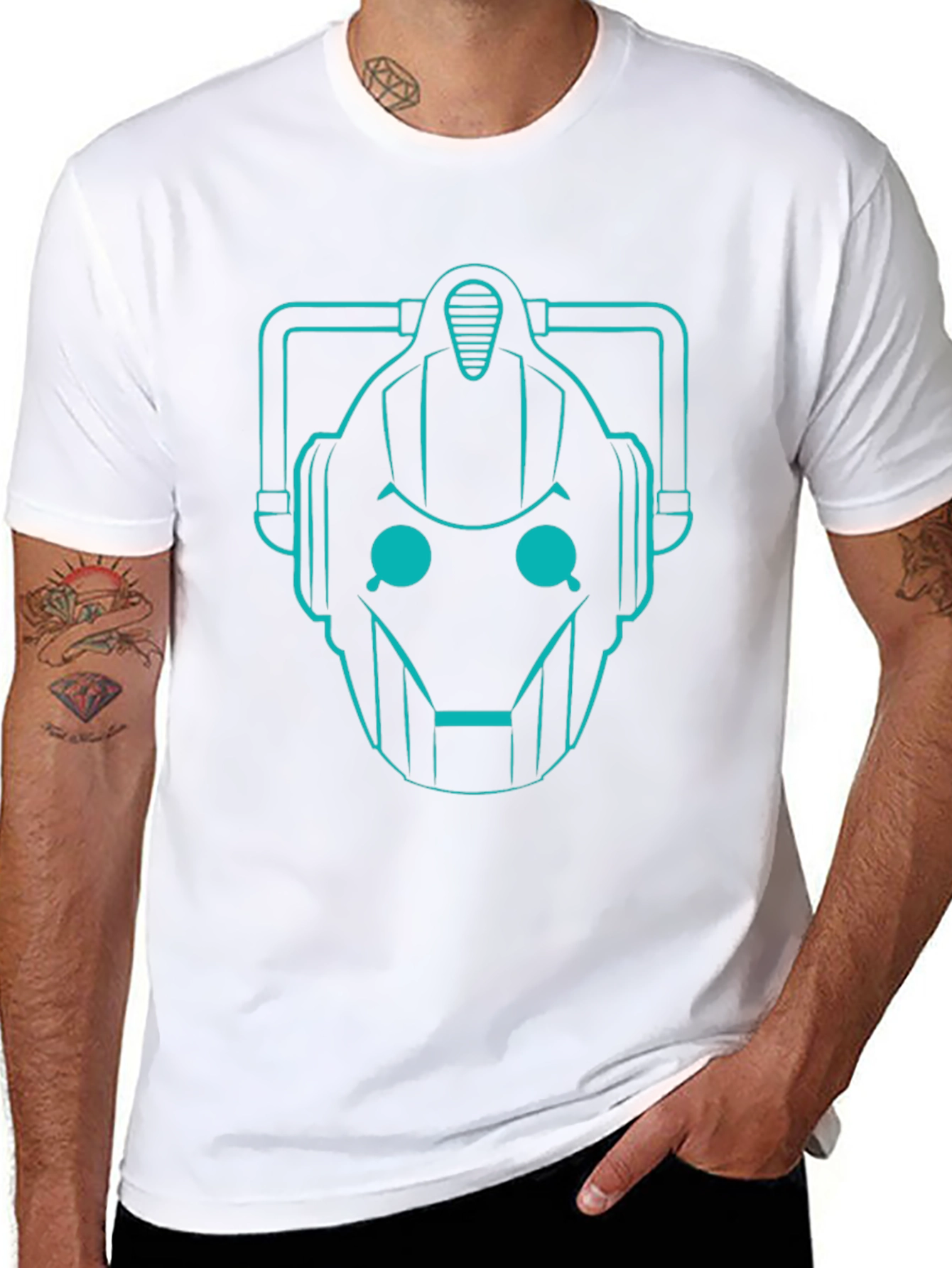 Cyberman Graphic T-Shirt - Sci-Fi Geek Apparel