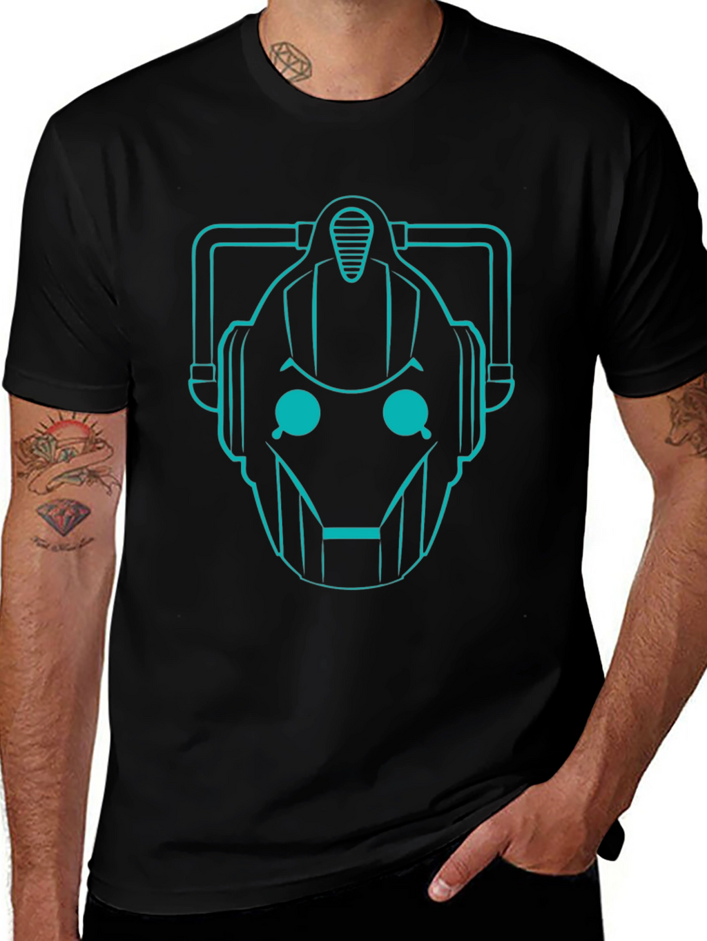 Cyberman Graphic T-Shirt - Sci-Fi Geek Apparel