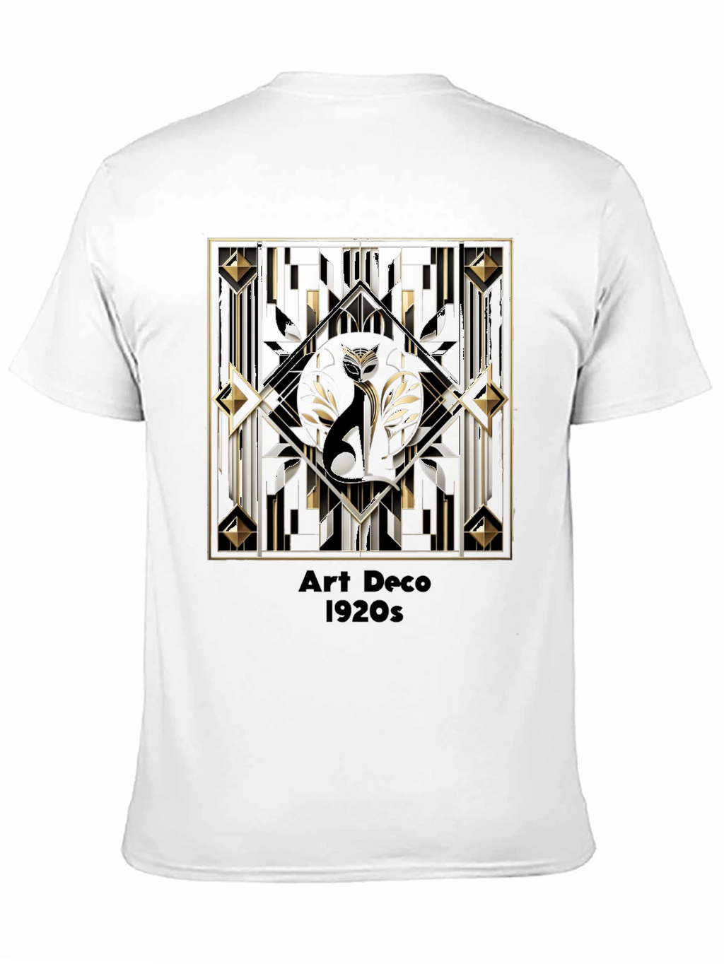 Art Deco Cat T-Shirt 1920s Style