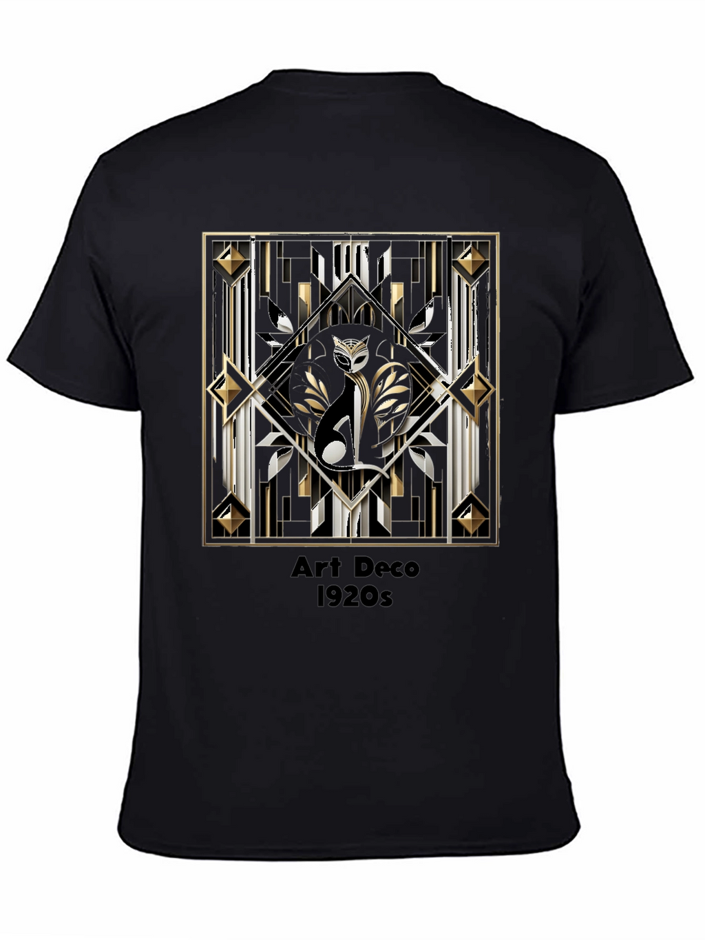 Art Deco Cat T-Shirt 1920s Style