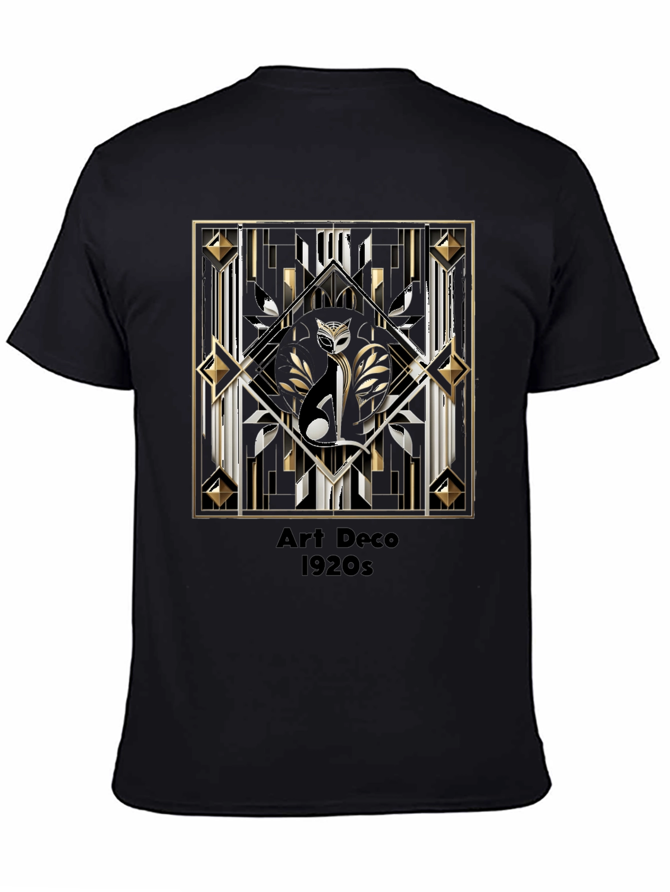 Art Deco Cat T-Shirt 1920s Style