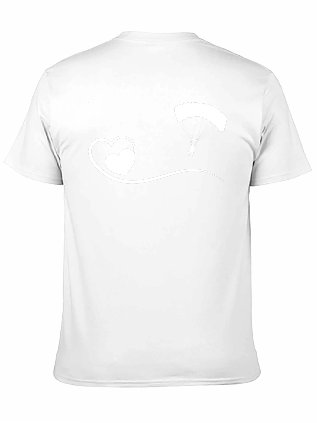 Skydiver Heart Tee - Black Cotton Casual T-Shirt