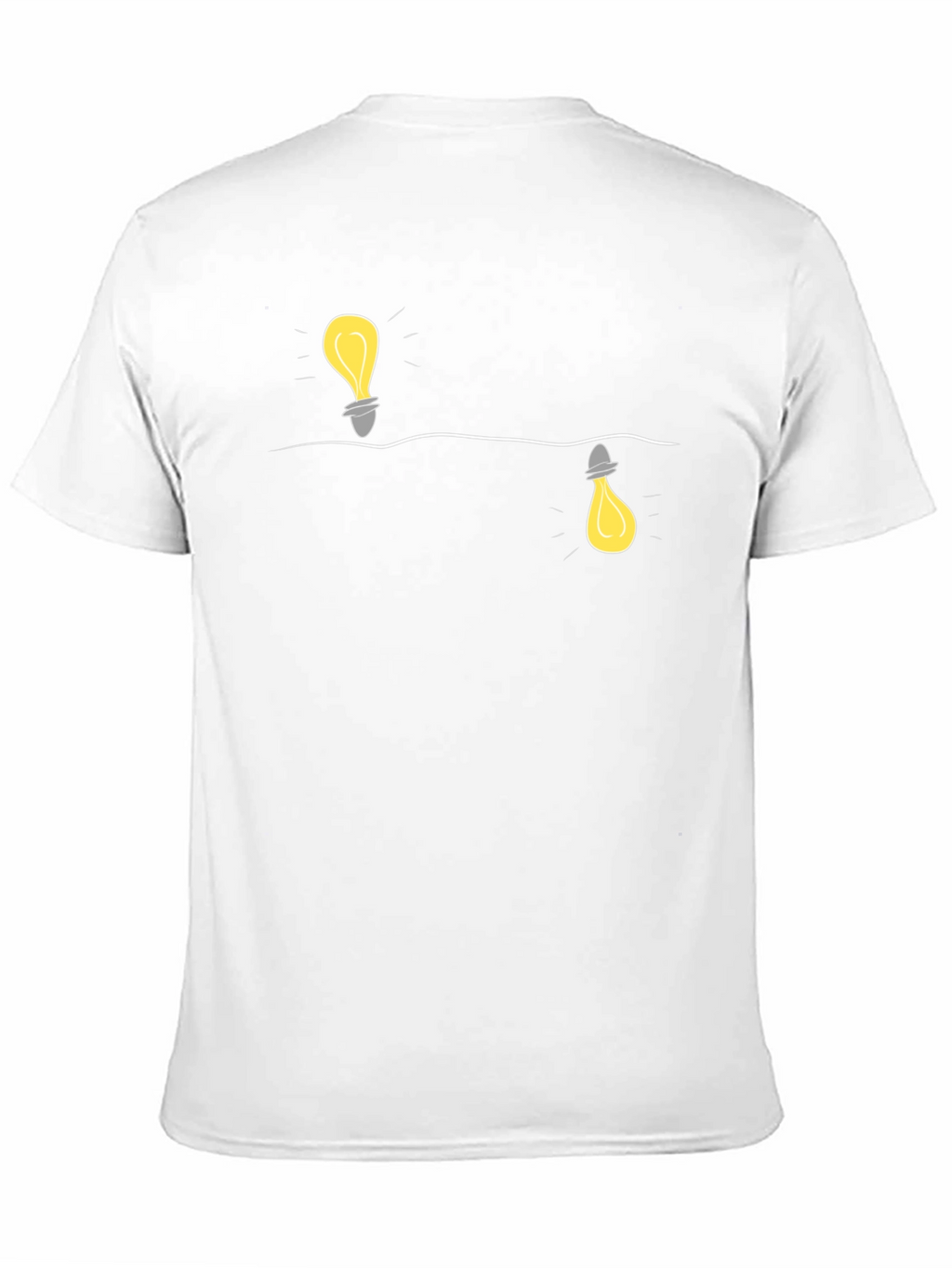 Novelty Lightbulb Design Black T-Shirt