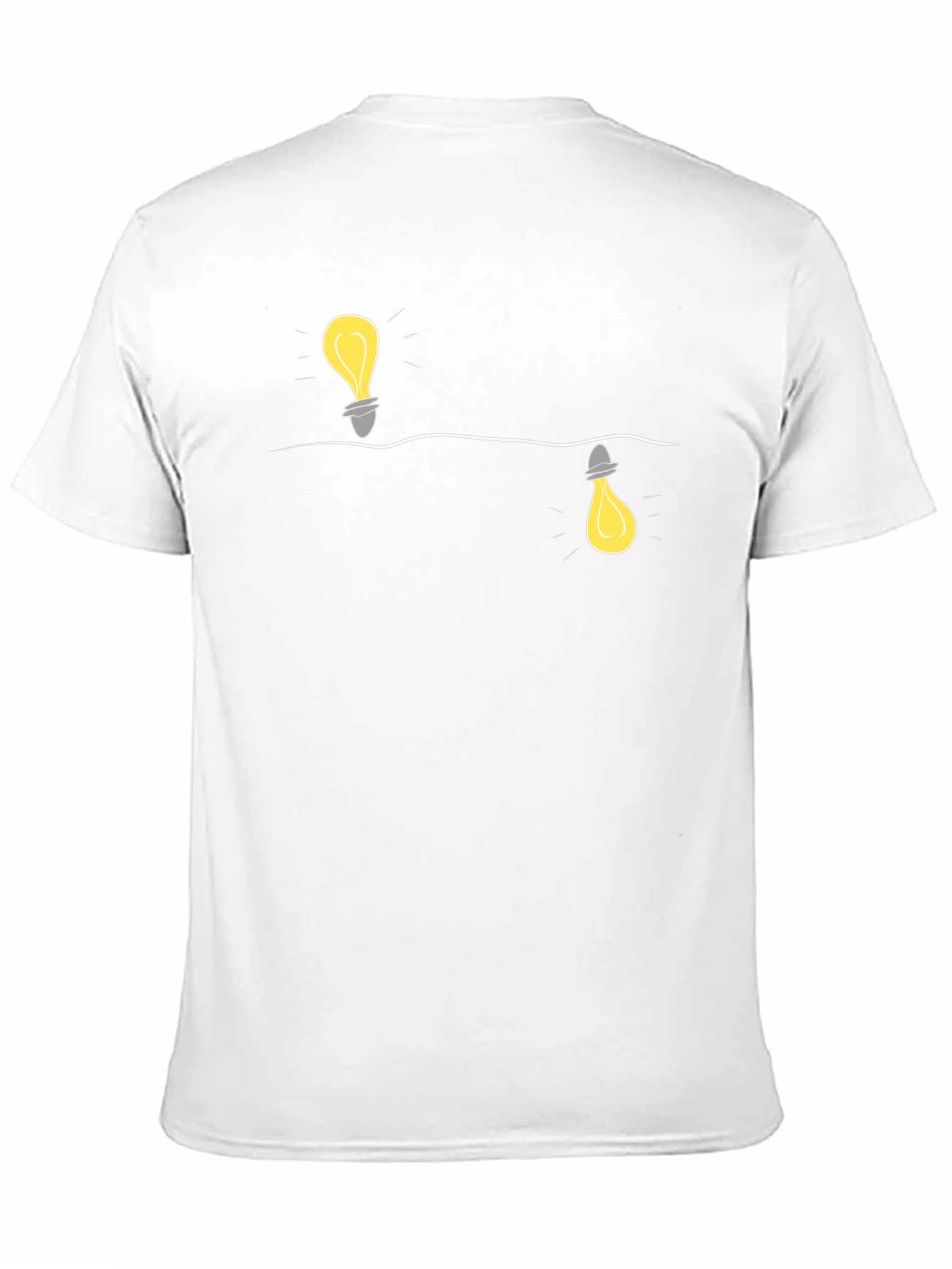 Novelty Lightbulb Design Black T-Shirt