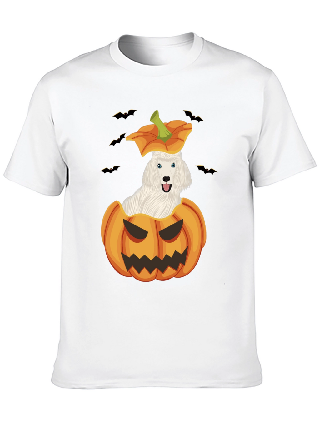 Halloween Dog in Pumpkin T-Shirt