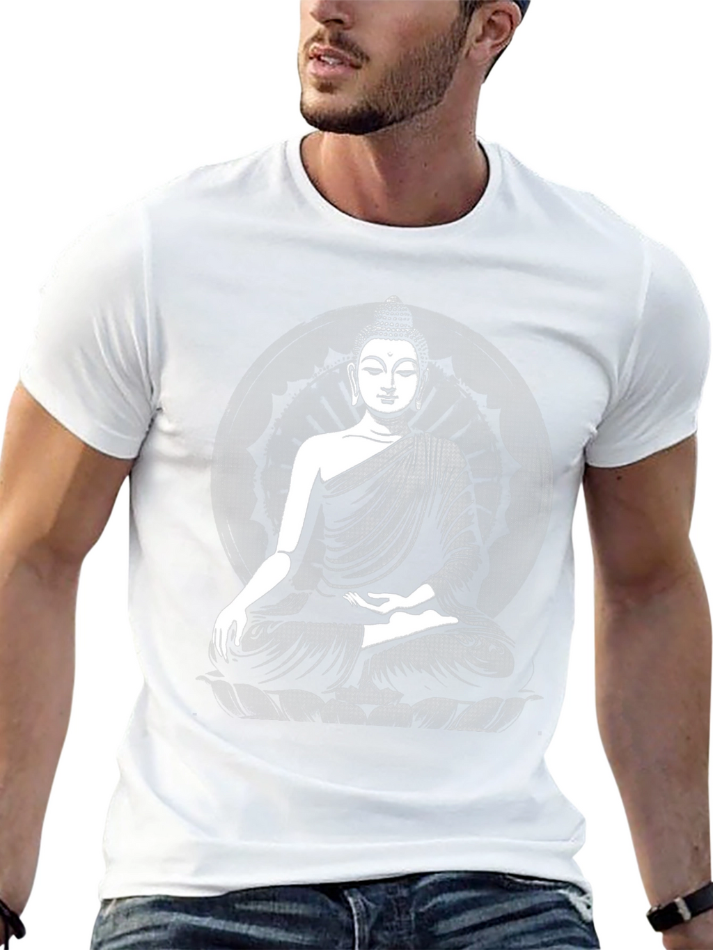 Buddha Graphic Black T-Shirt - Meditative Style