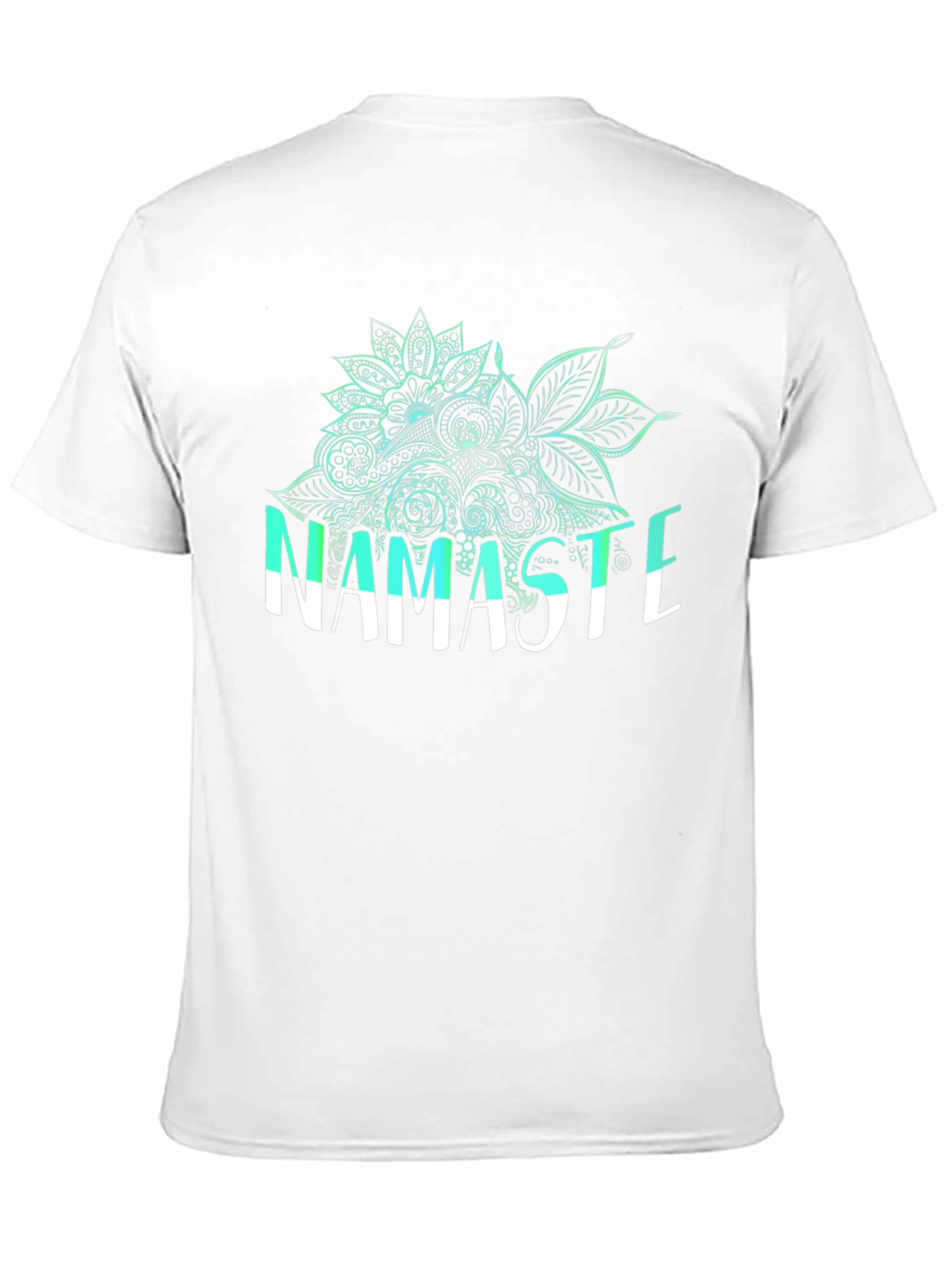 Namaste Floral Graphic Tee - Black Cotton Blend Shirt