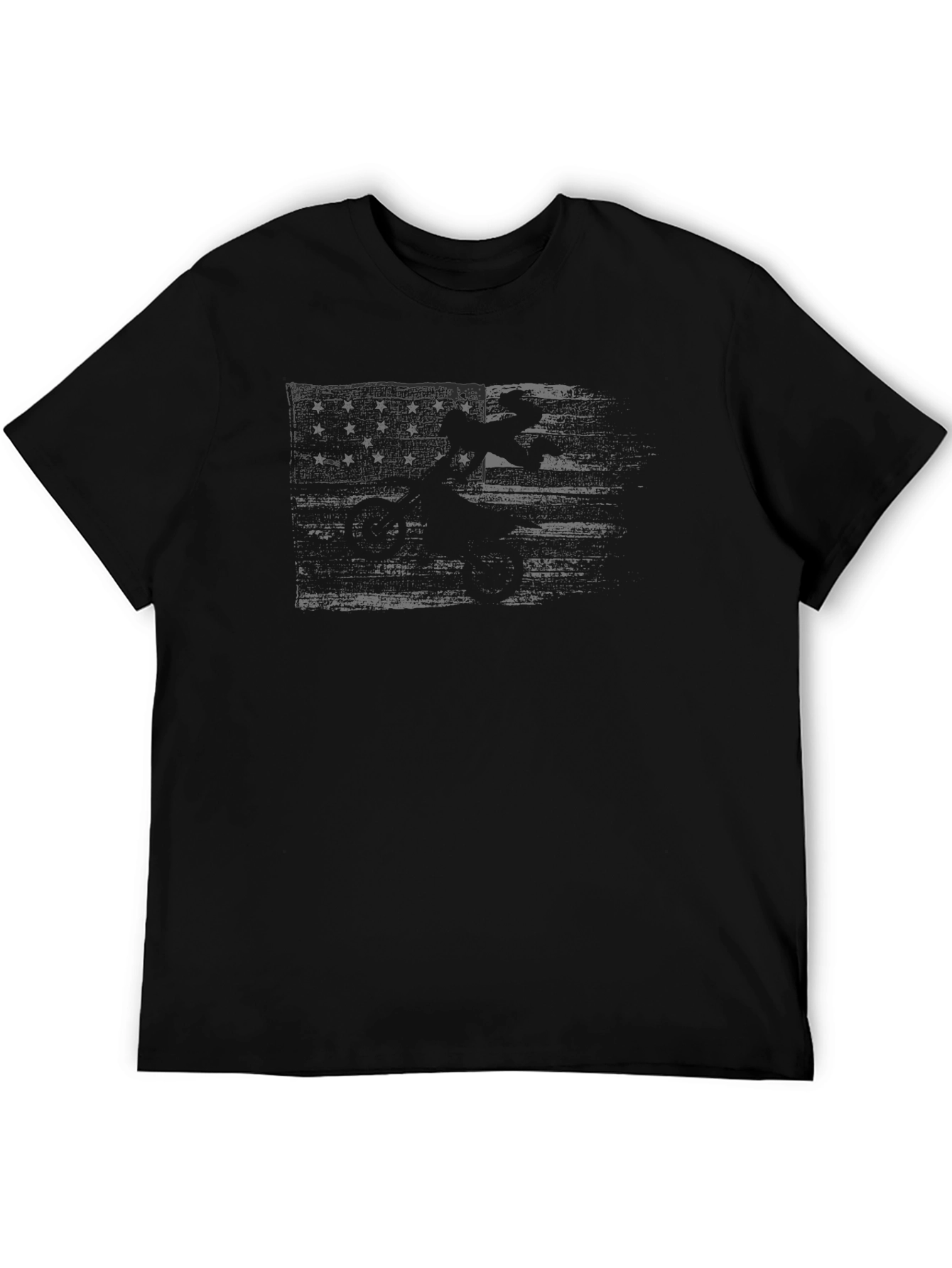 Distressed Betsy Ross Flag Graphic Tee - Black