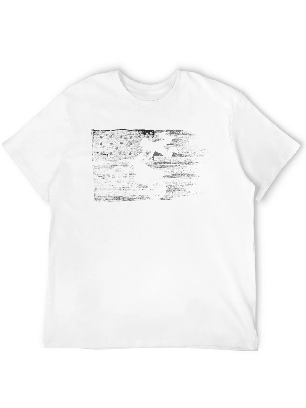 Distressed Betsy Ross Flag Graphic Tee - Black